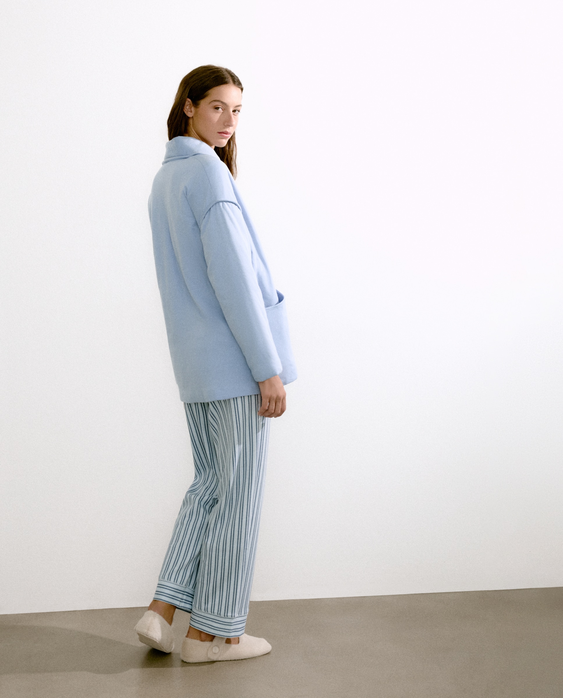 Robe cruzado 410 Azul Claro-2