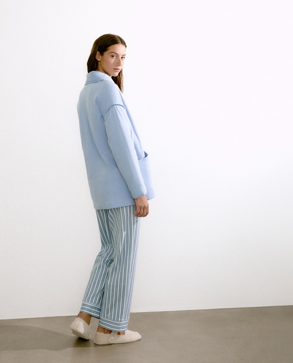 Robe cruzado 410 Azul Claro-2