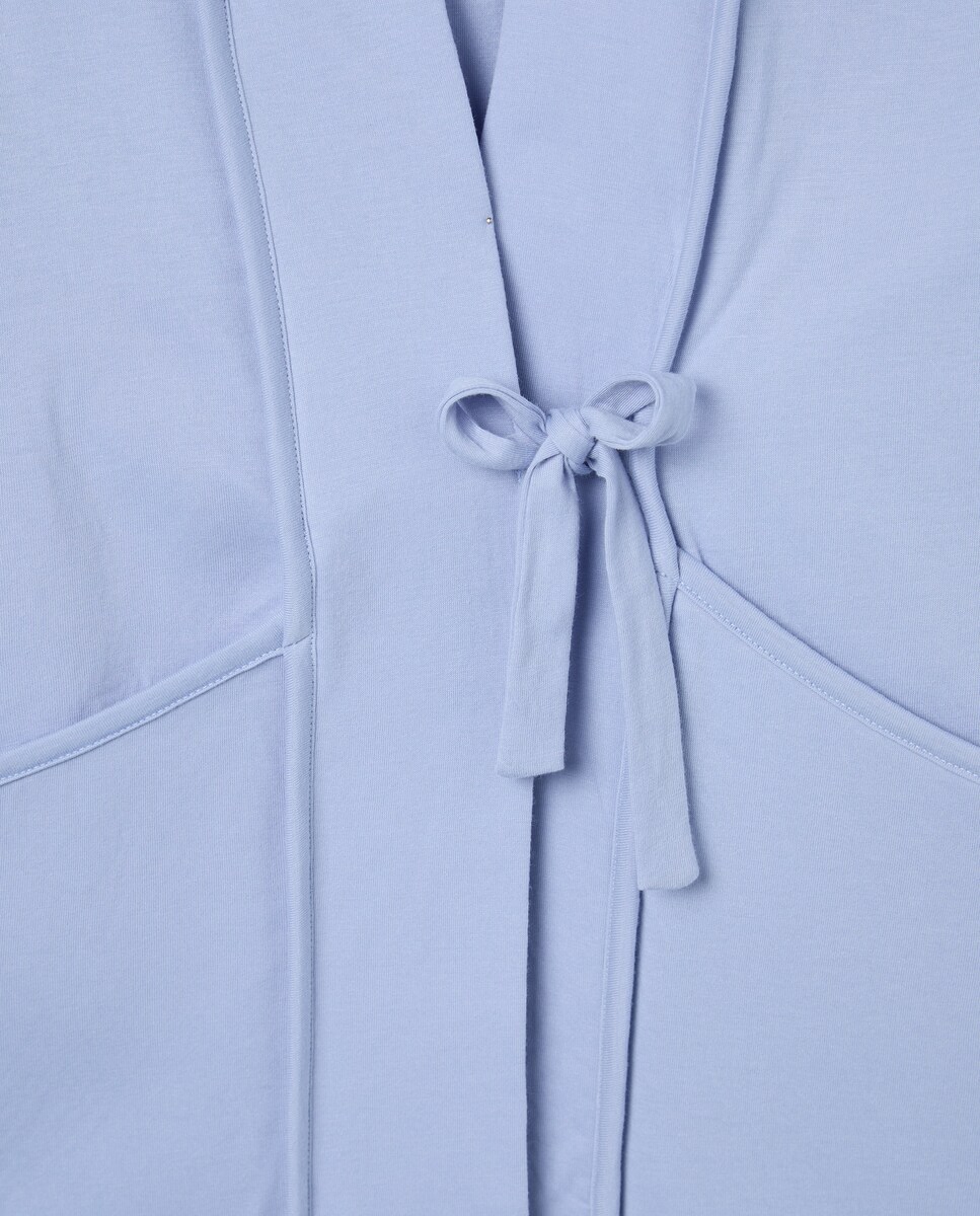 Robe cruzado 410 Azul Claro-5
