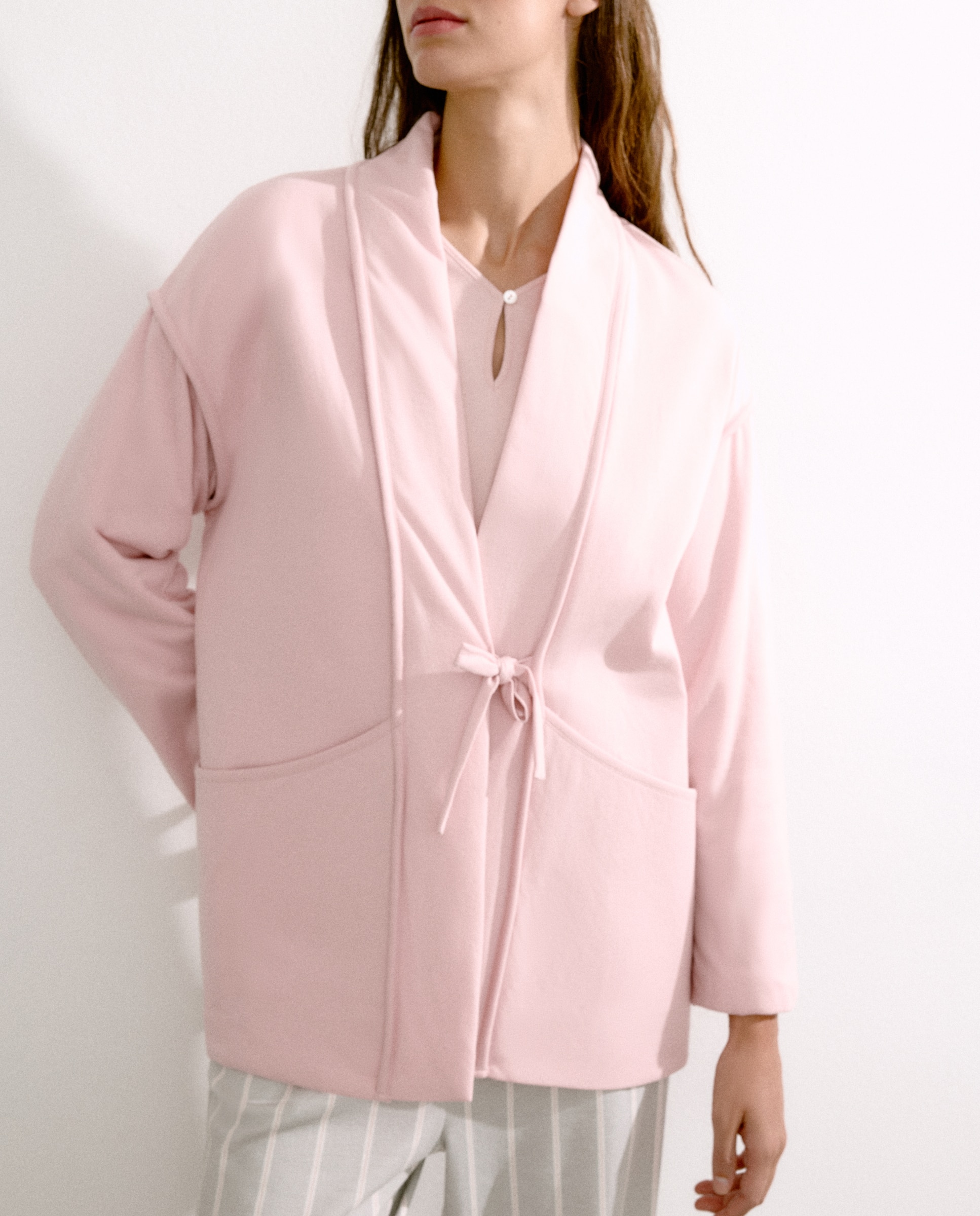 Robe cruzado Rosa-claro-3