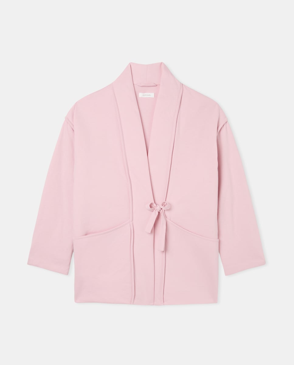 Robe cruzado Rosa-claro-4