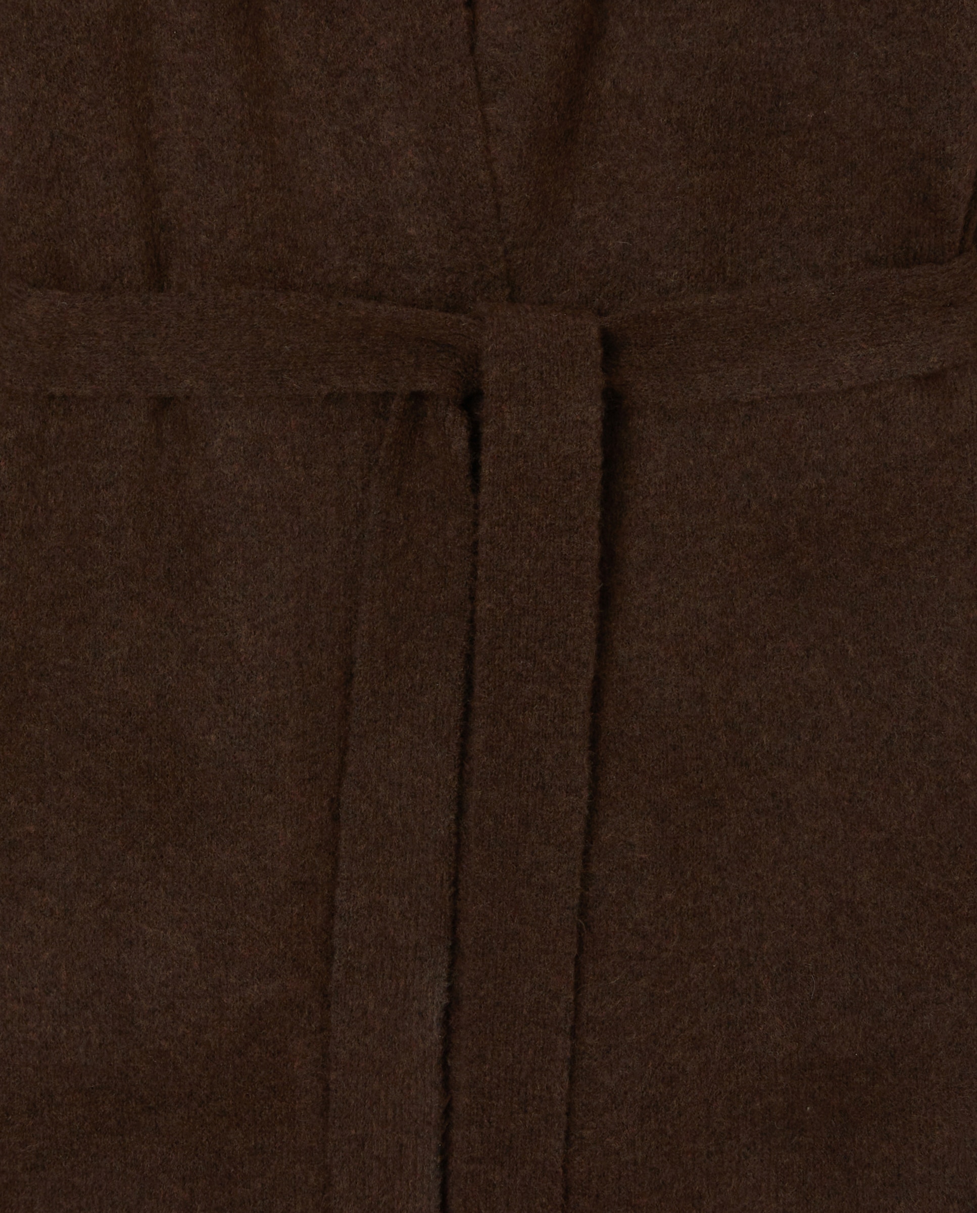 Robe liso curto Castanho-4