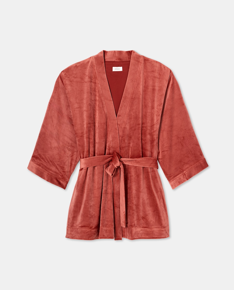 Robe cruzado Açafrão-4