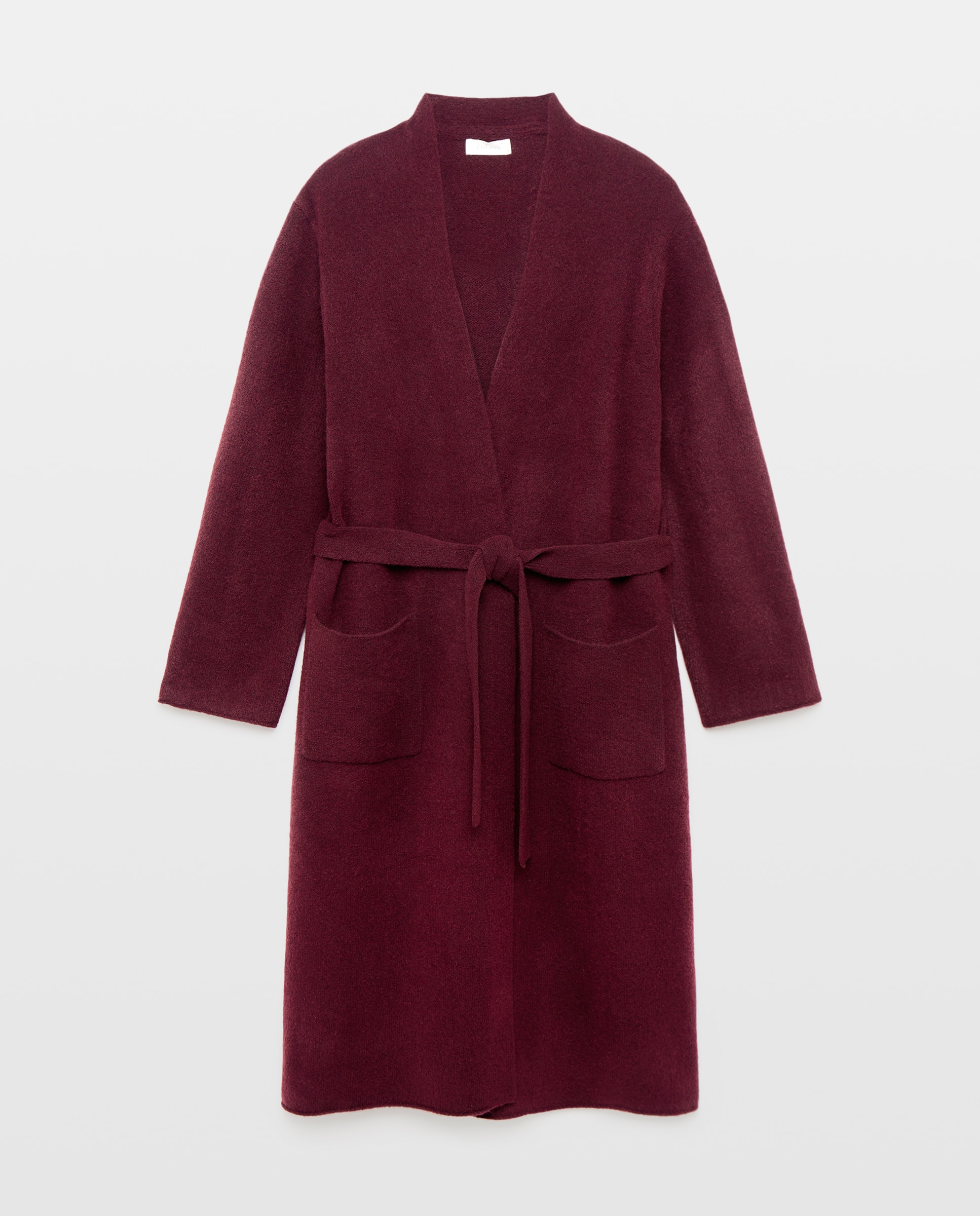 Robe Liso Cruzado Camel-3