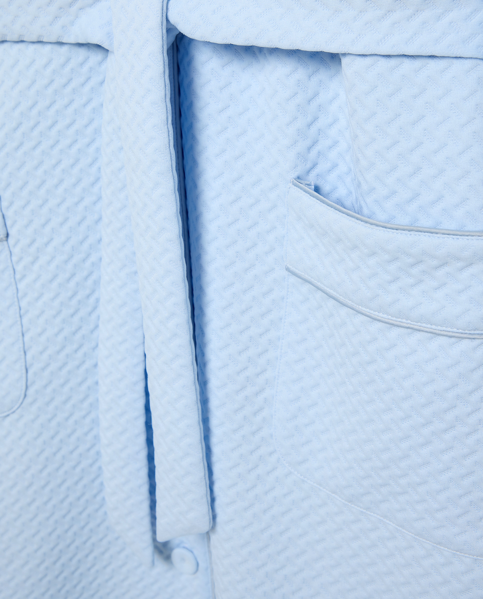 Robe com Botões e Cinto 410 Azul Claro-2