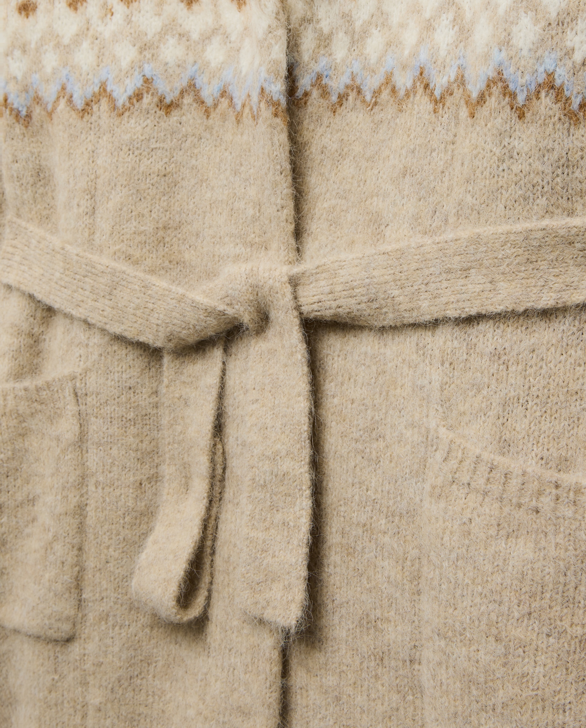 Robe com Rebordos Decorativos Bege-2
