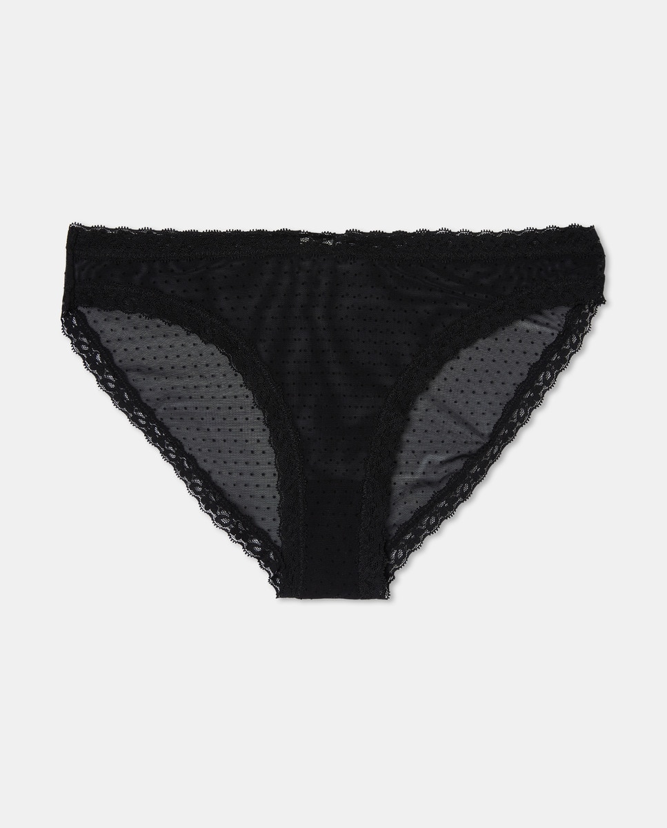 Cueca de plumeti lisa Preto-3