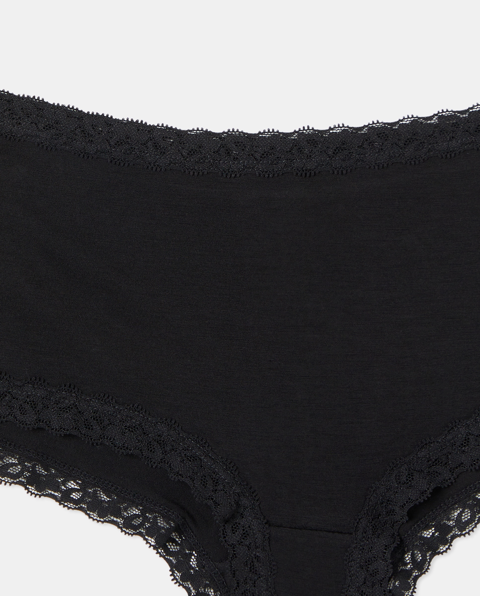 Culotte em Tecido de Modal e Renda Preto-4
