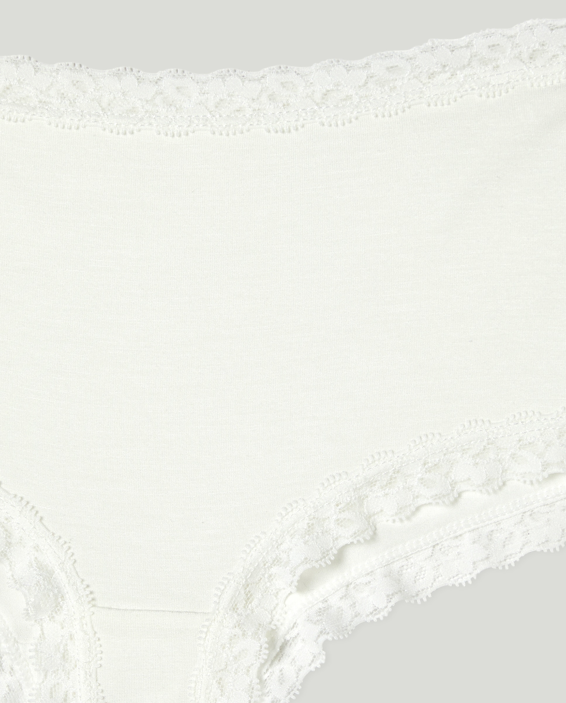Culotte de Modal com Renda em Contraste Branco-marfim-4