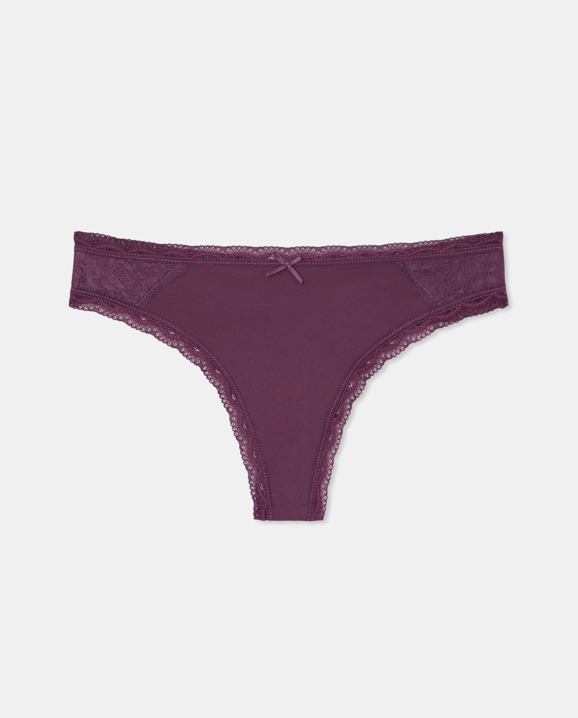 Tanga em Microfibra com Detalhe Púrpura-3