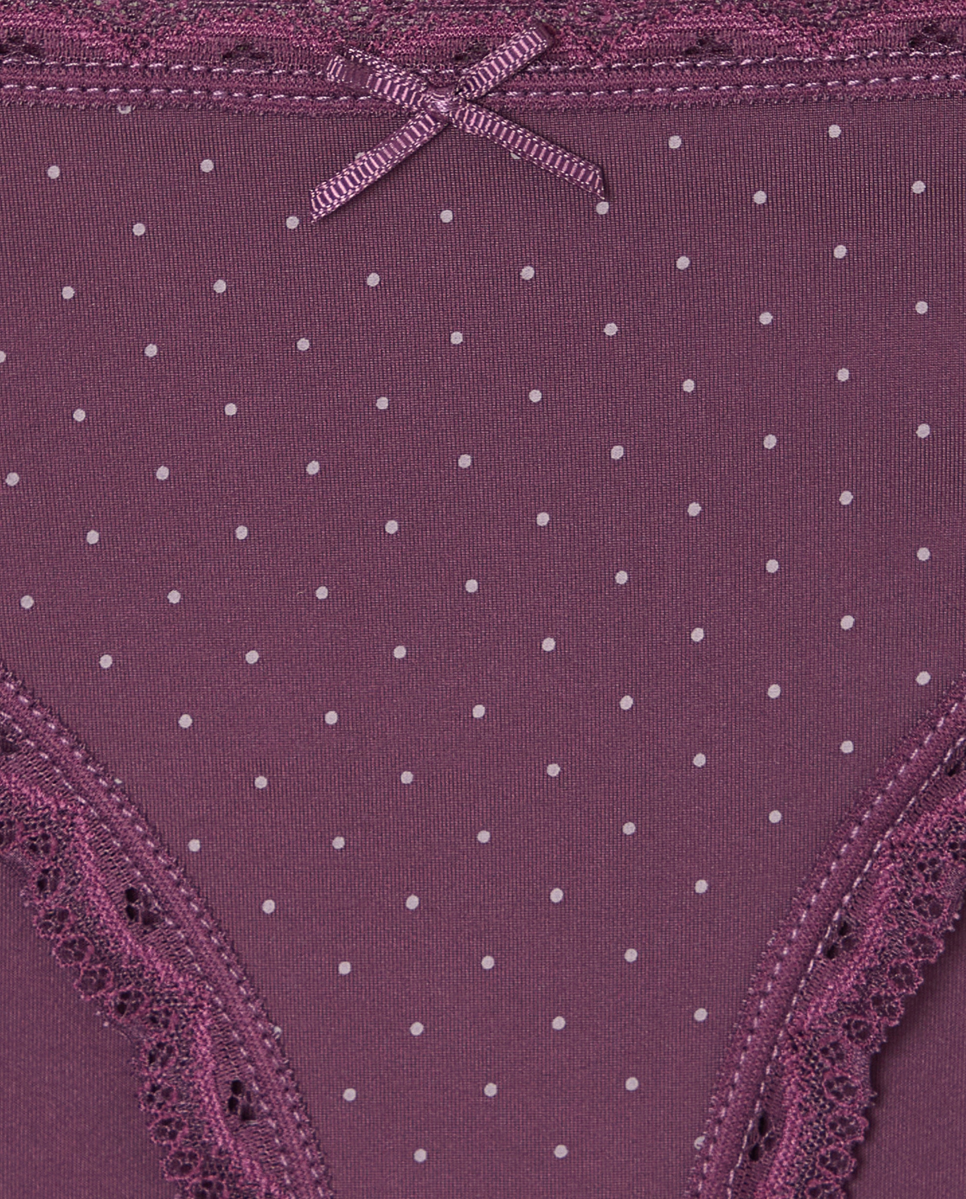 Cueca em Microfibra com Estampado às Bolinhas Roxo-4