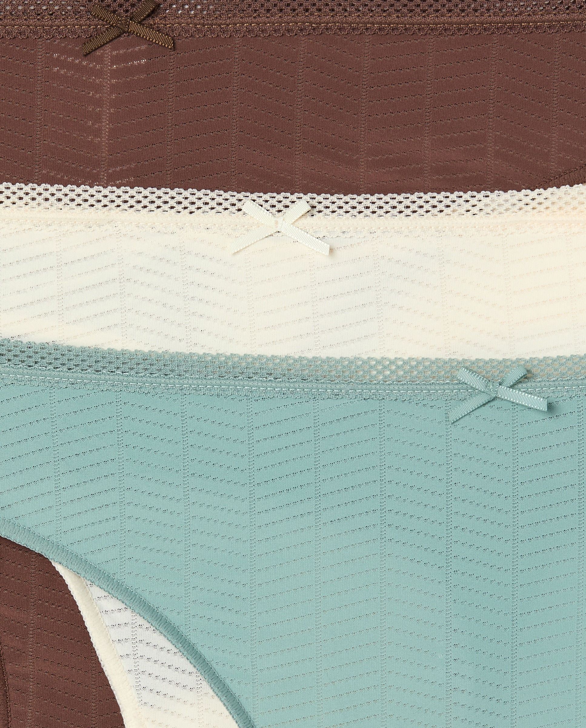 Pack de Três Tangas de Microfibra Castanho-6