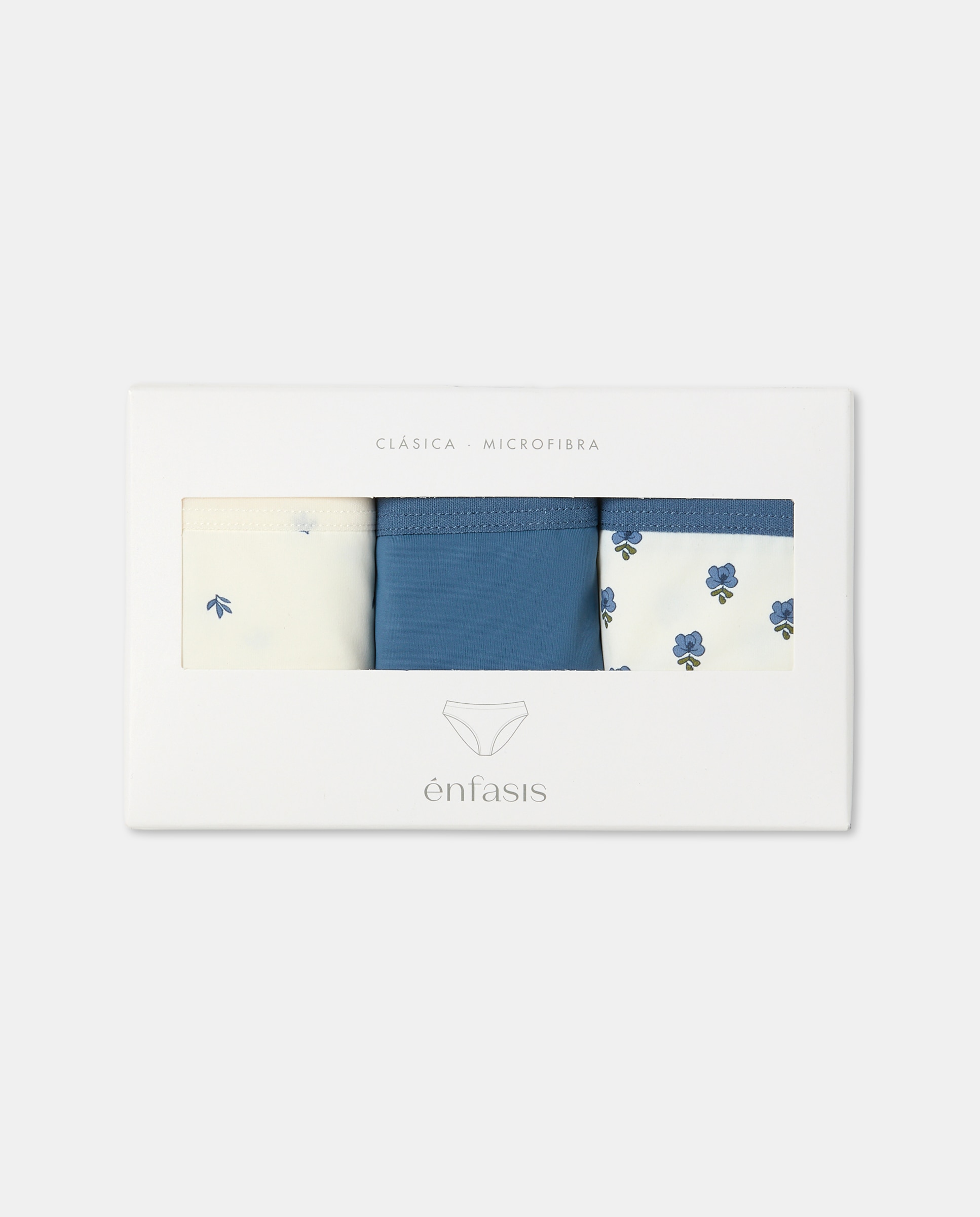 Pack de Três Cuecas de Microfibra Azul-5