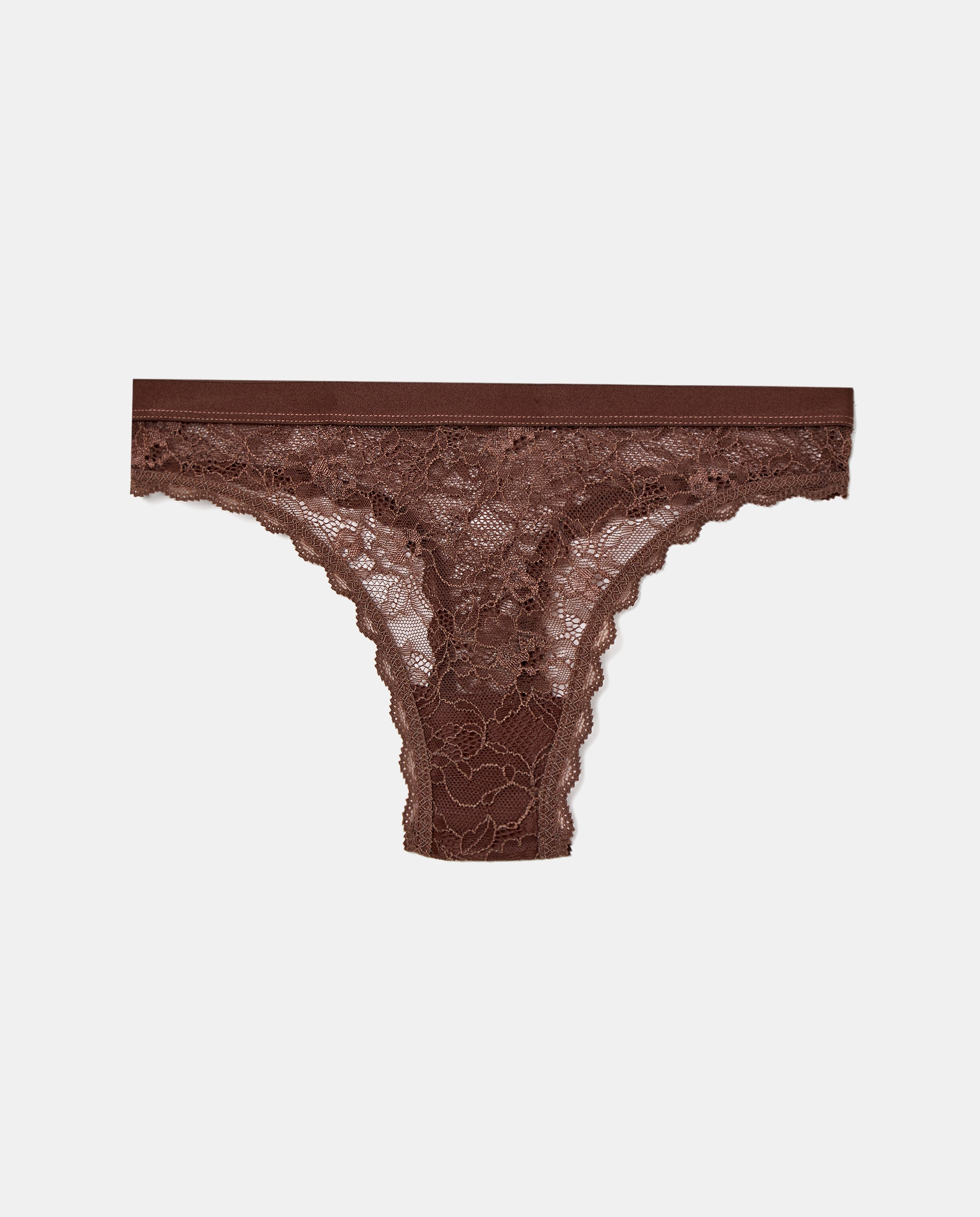 Tanga de renda Castanho-3