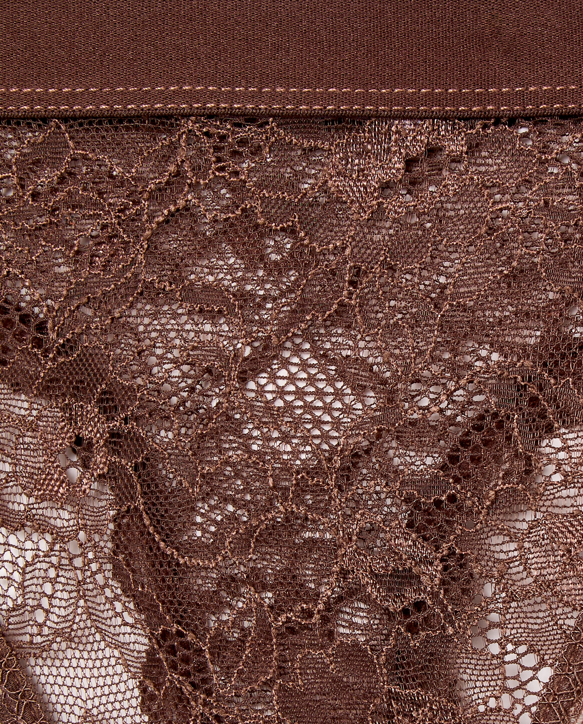 Tanga de renda Castanho-4