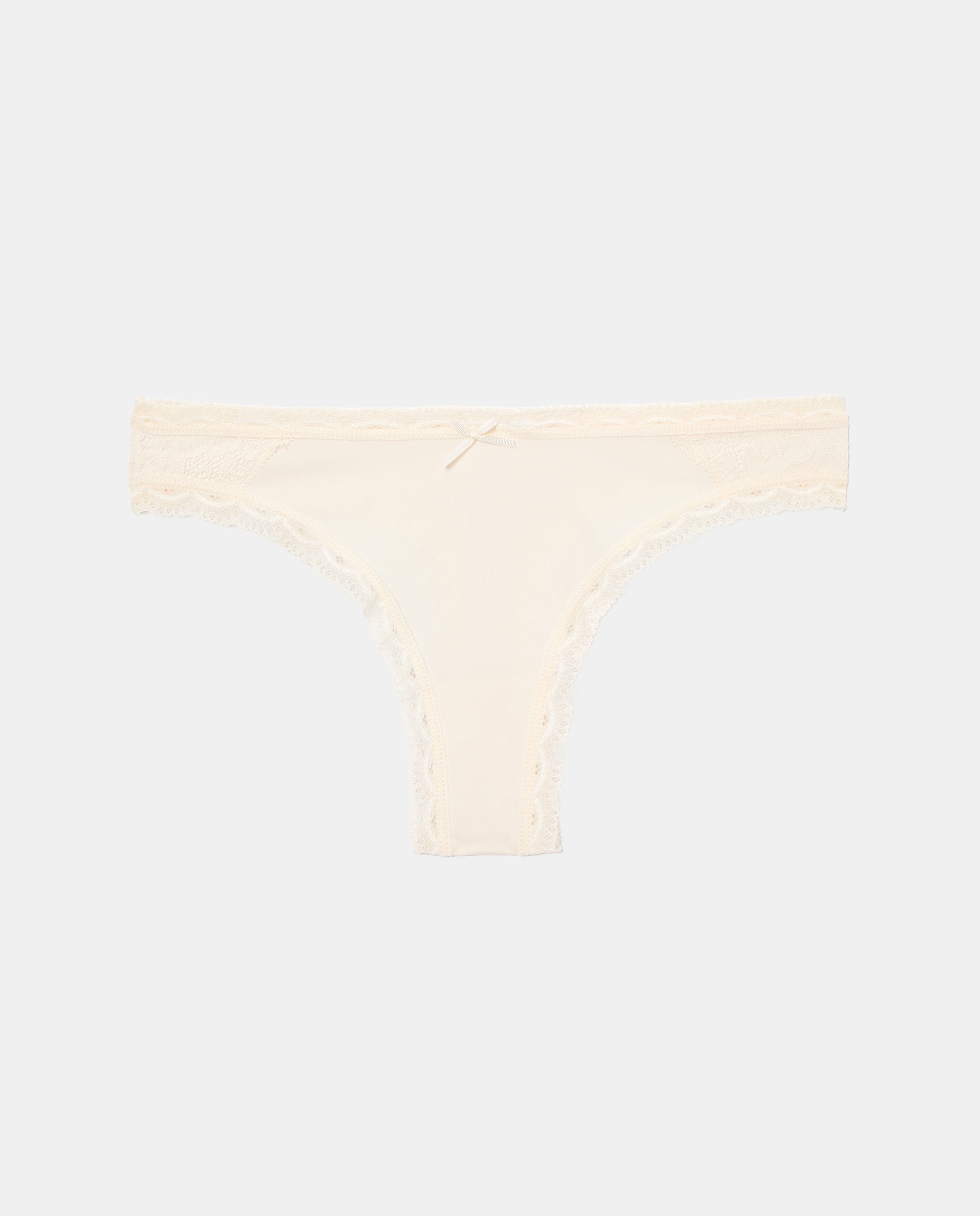 Tanga de microfibra Branco-marfim-3