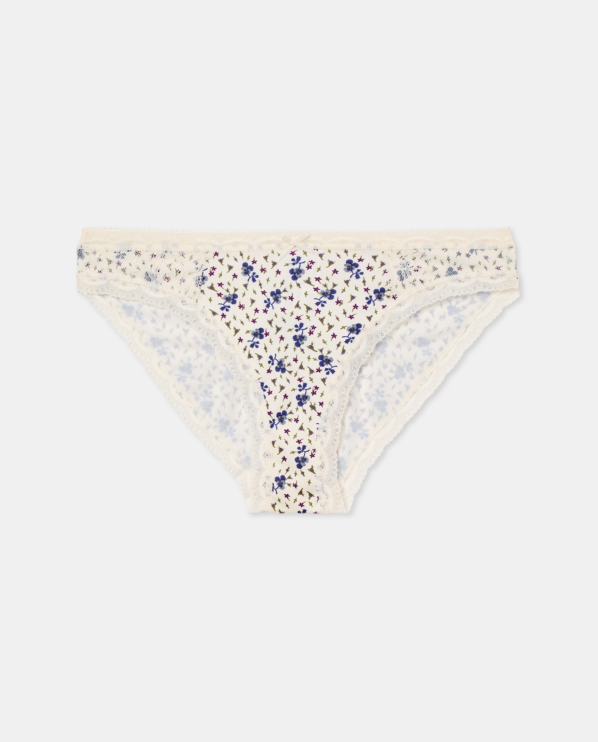 Cueca de Microfibra com Estampado Branco-3