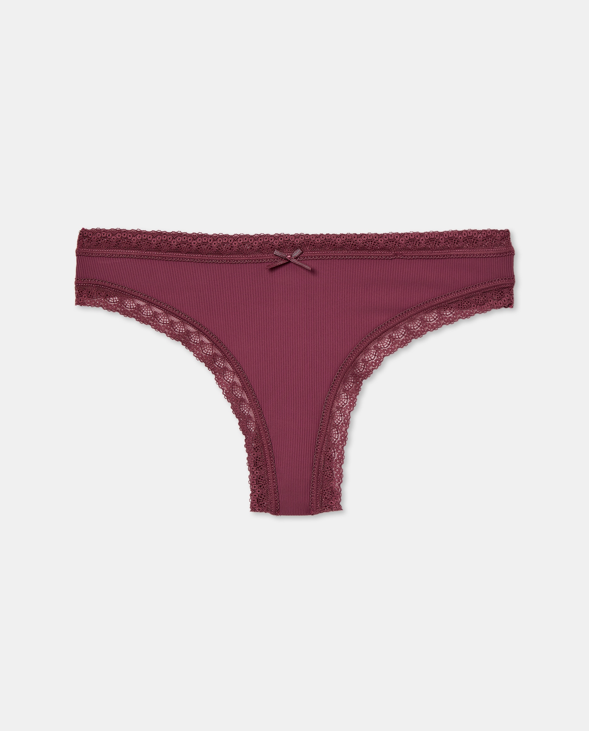 Tanga de microfibra Bordeaux-3