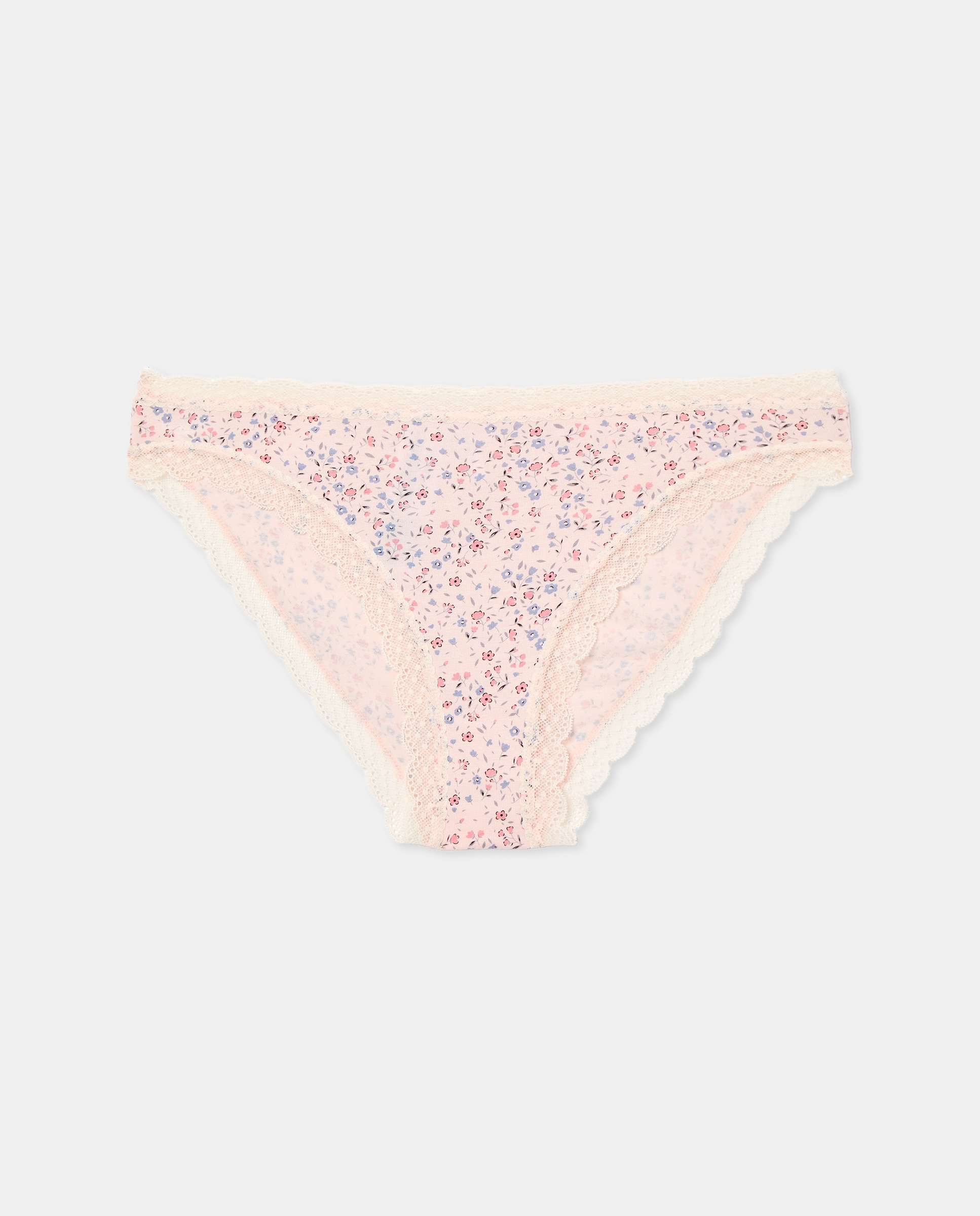 Cueca de Modal com Estampado Rosa-3