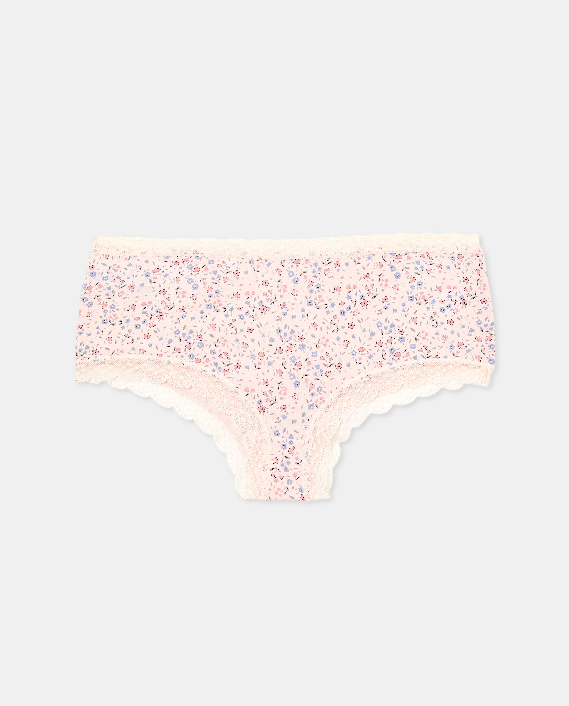 Culottes de Modal com Estampado Rosa-3