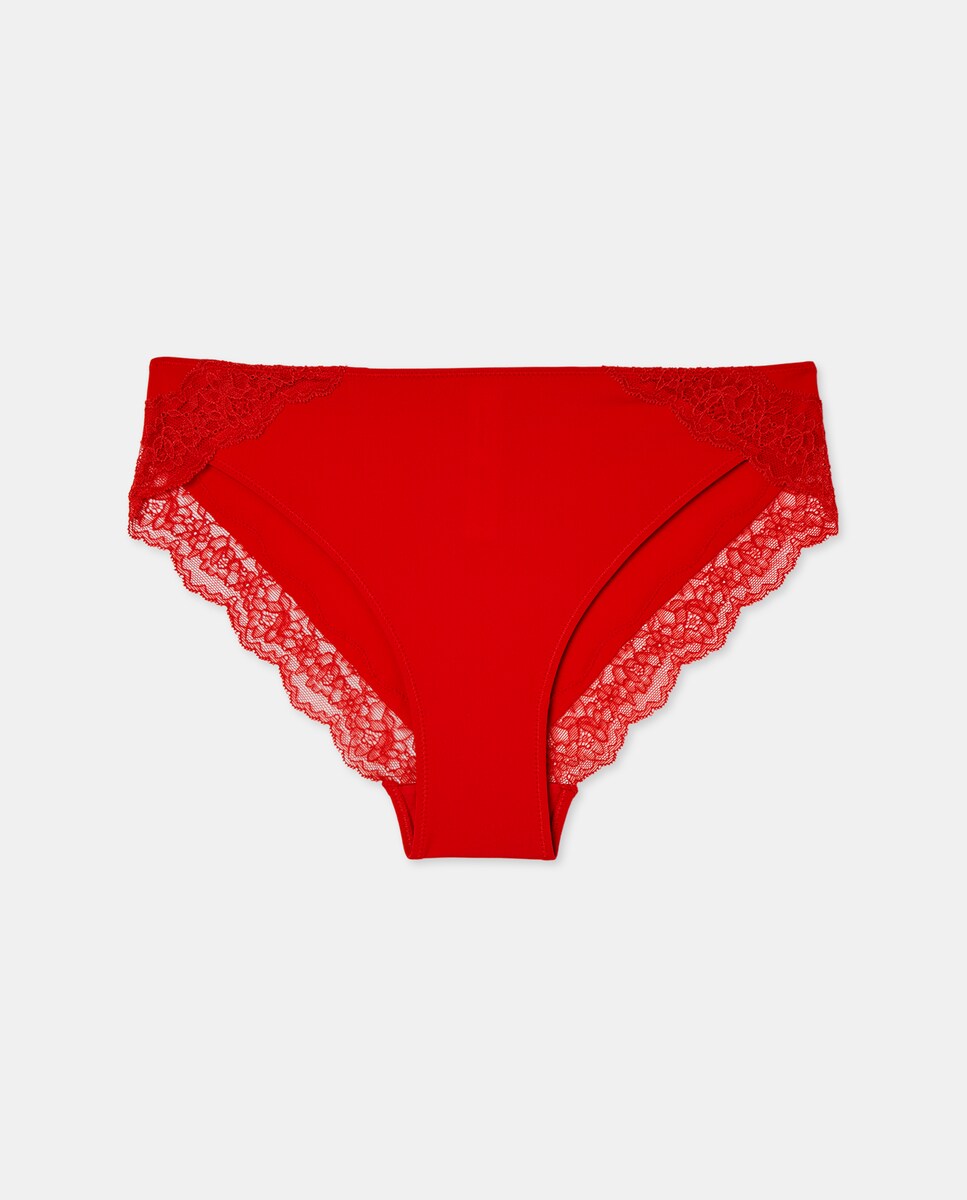 Cueca de Poliéster Lisa 600 Vermelho-4
