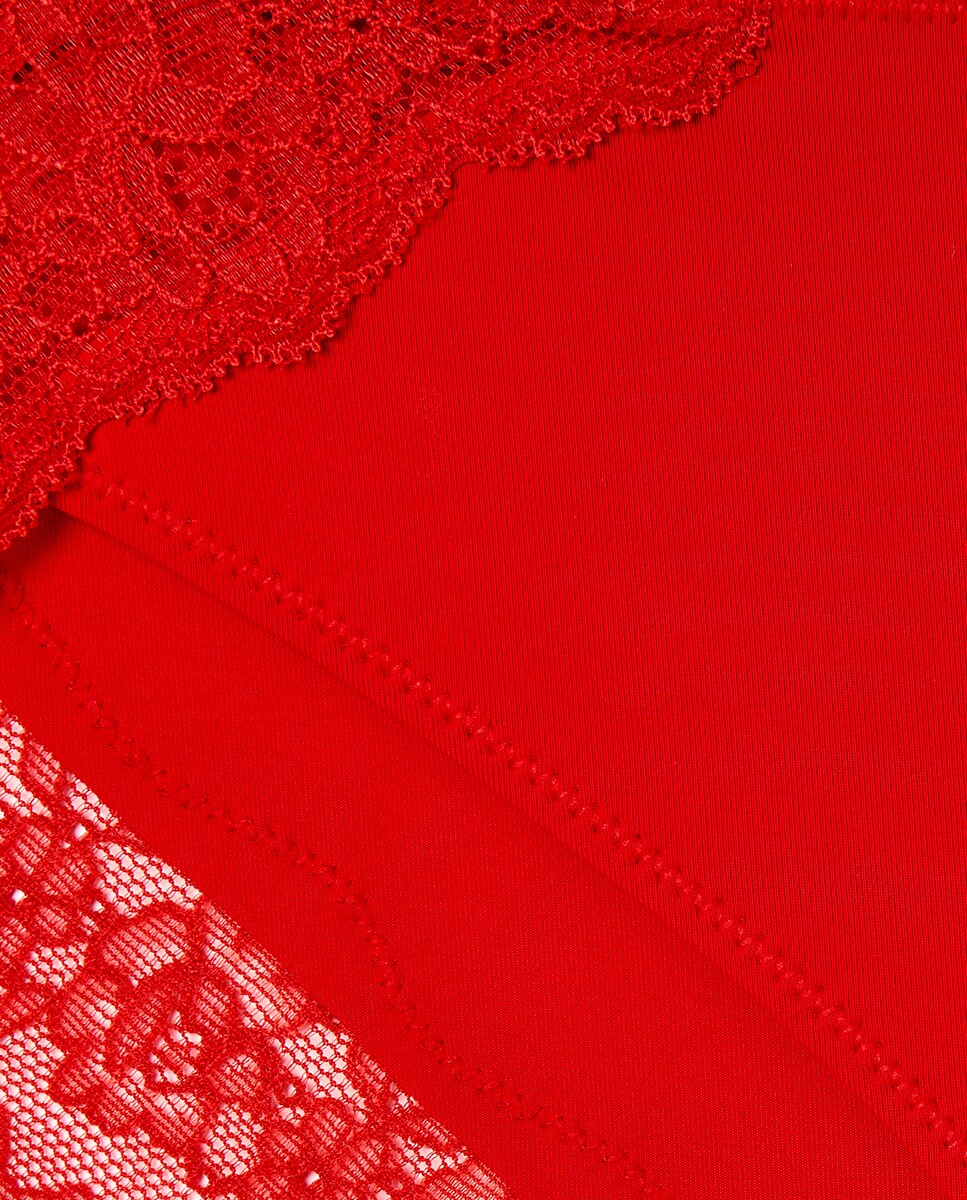 Cueca de Poliéster Lisa 600 Vermelho-5