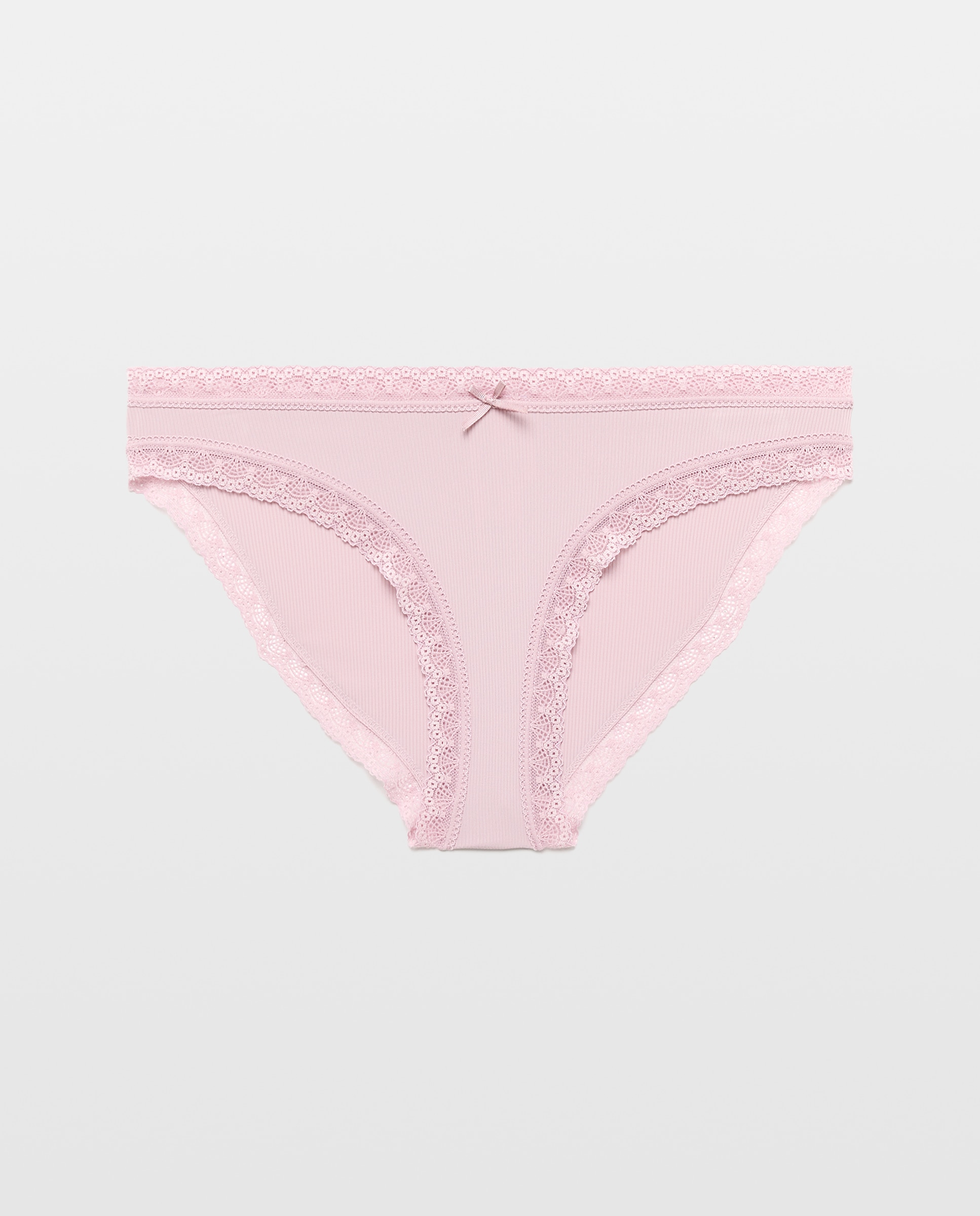 Cueca Canelada com Microfibra 282 Malva-3