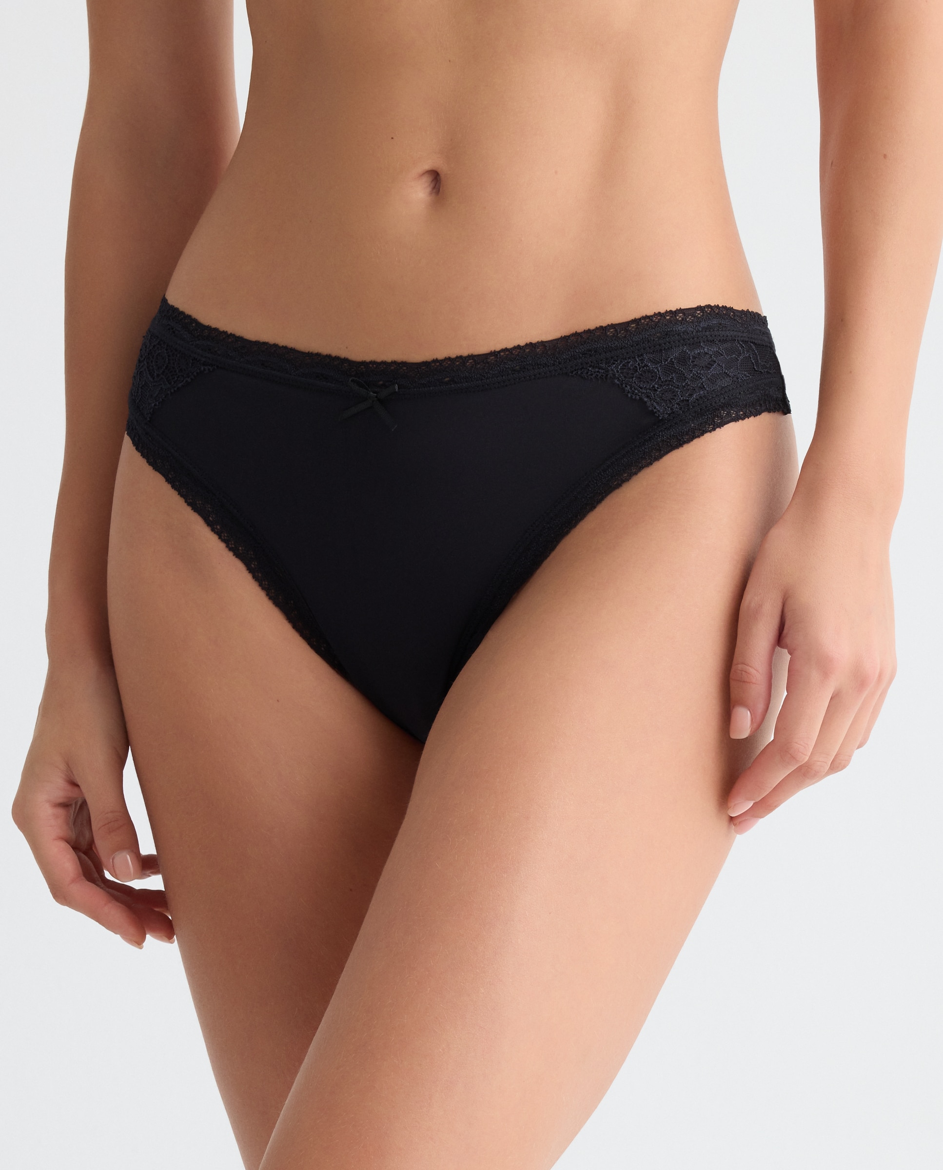Tanga liso de mujer - Énfasis - Negro Negro-1