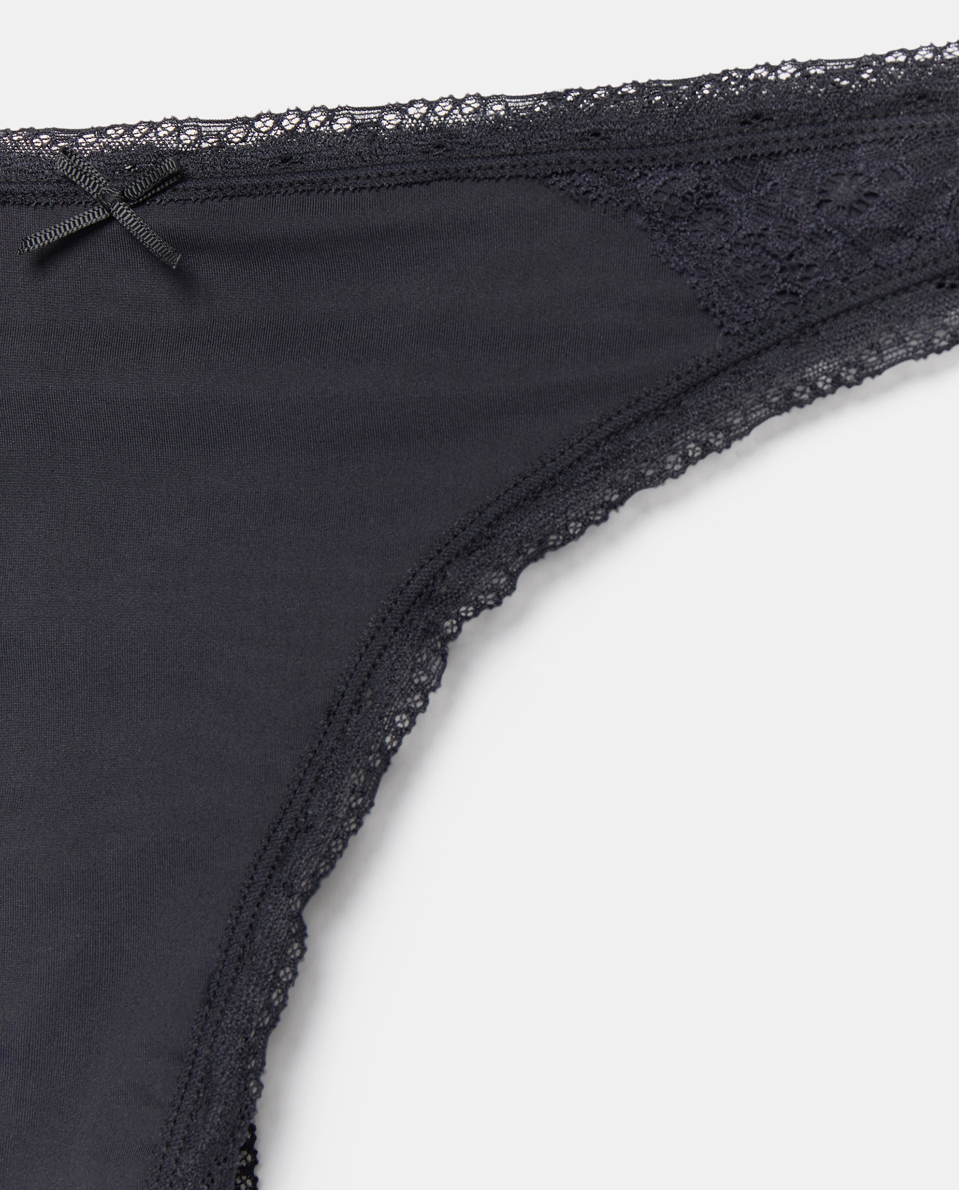 Tanga liso de mujer - Énfasis - Negro Negro-4
