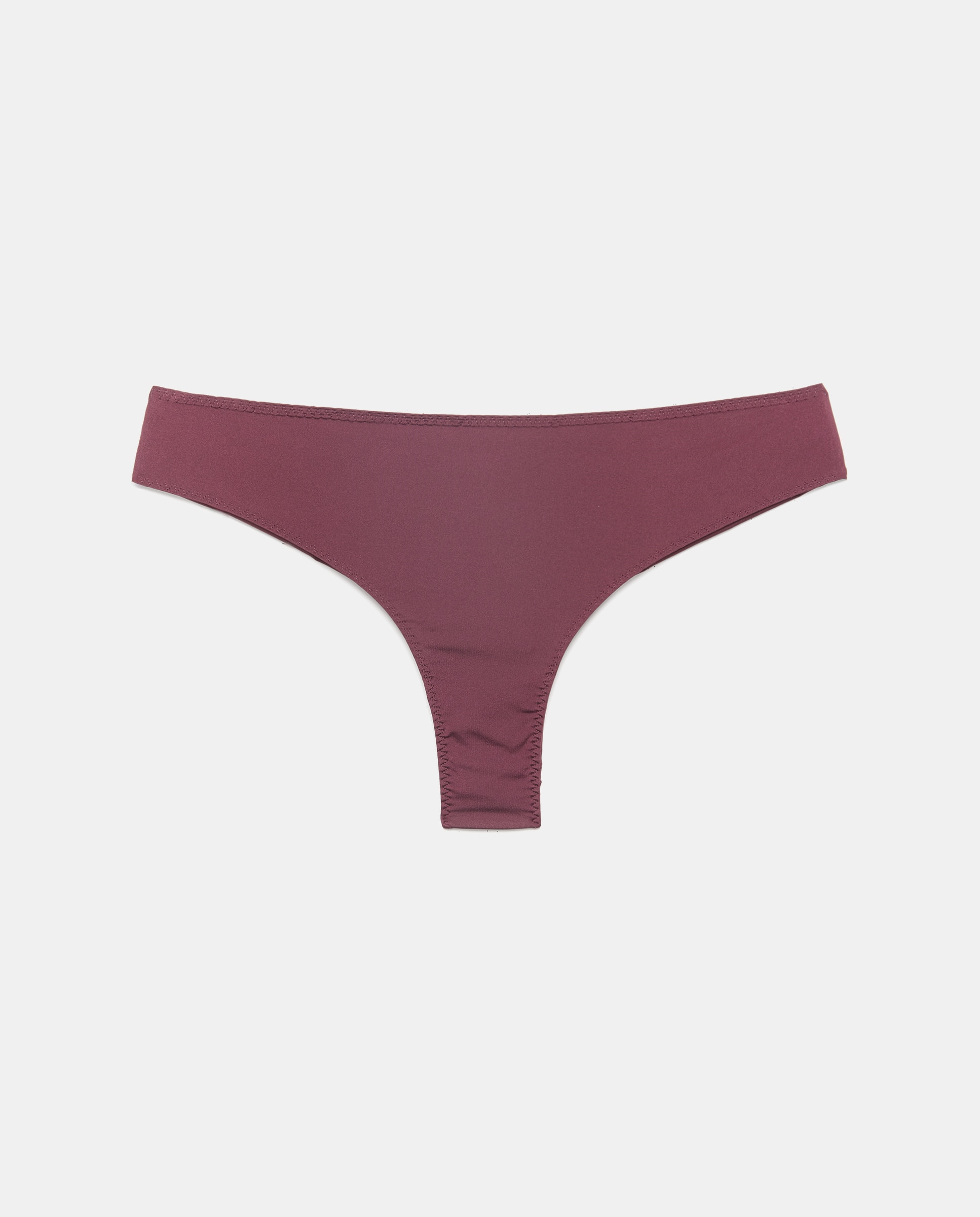 Cueca Tipo Brasileira de Cetim Bordeaux-3