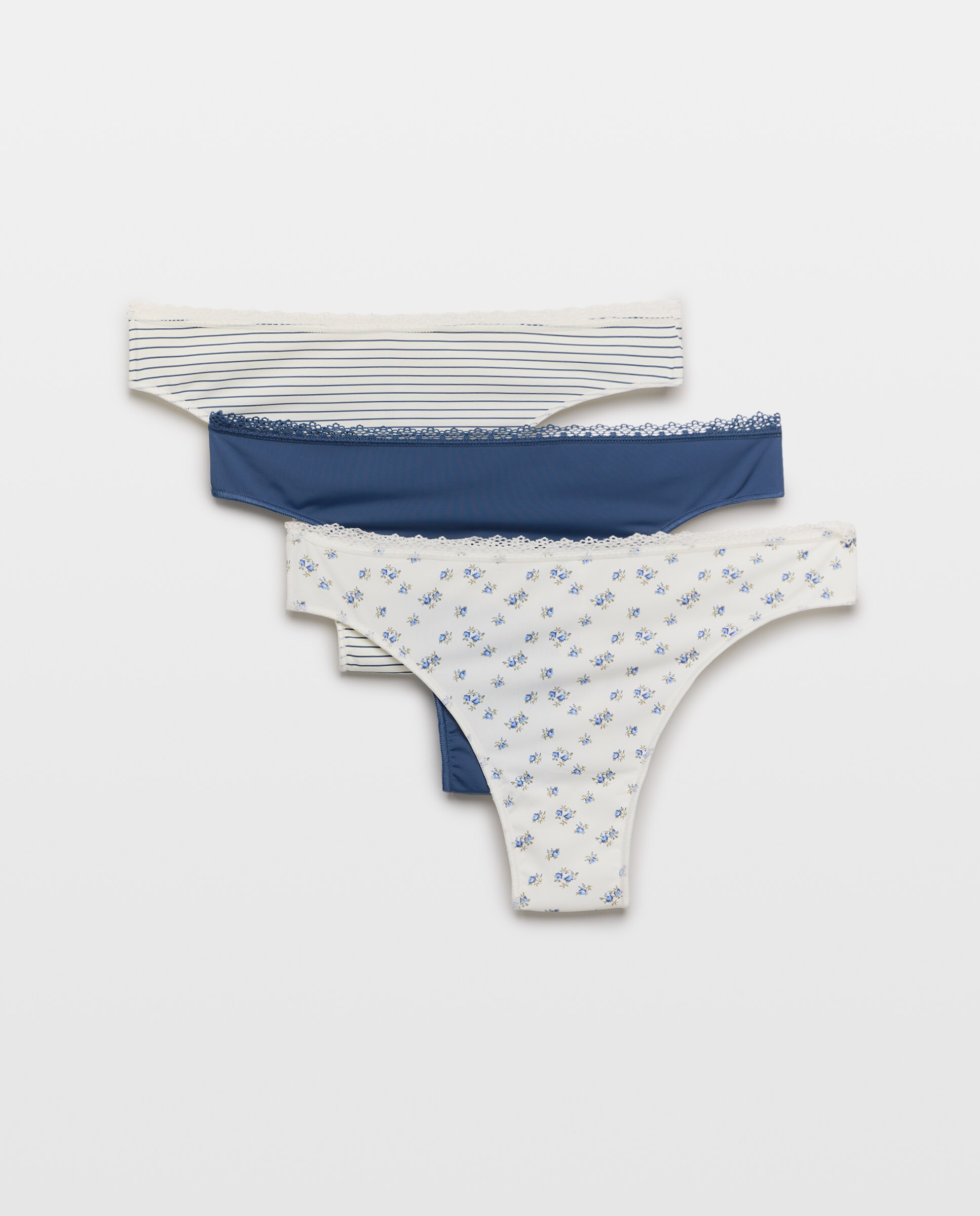 Pack de 3 Cuecas com Detalhe de Elástico Azul-marinho-3