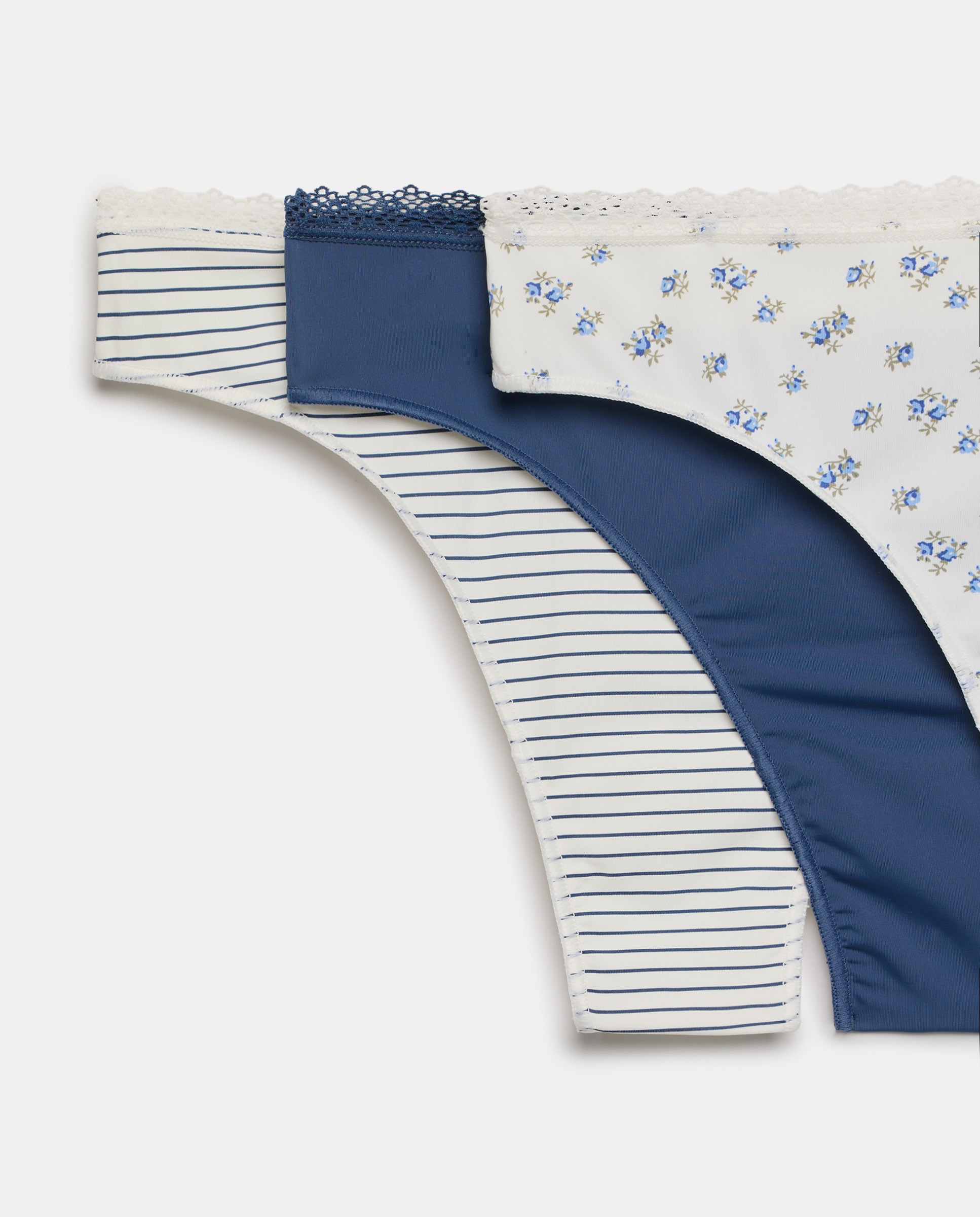 Pack de 3 Cuecas com Detalhe de Elástico Azul-marinho-4