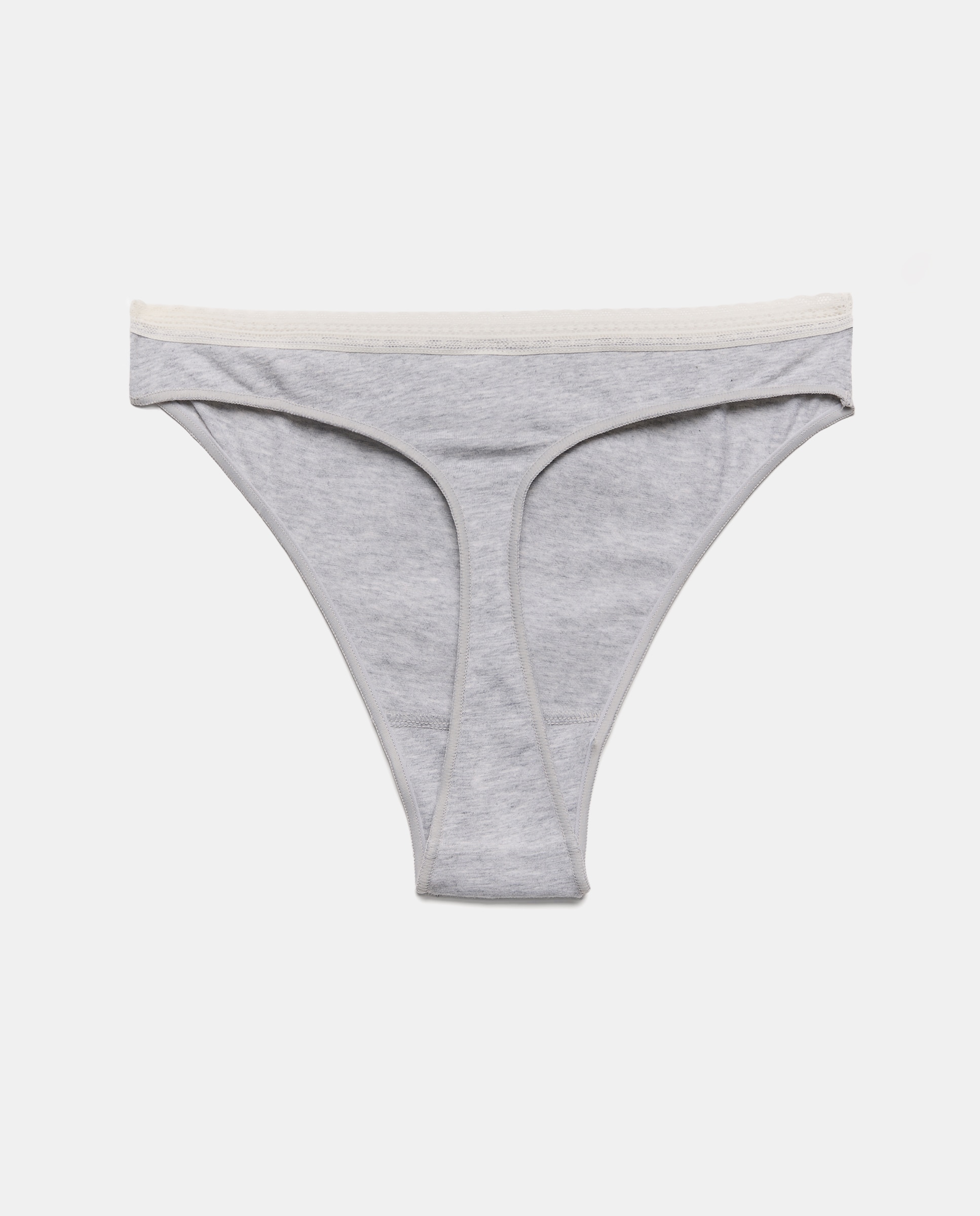 Pack de 3 Tangas com Detalhe de Elástico Branco-5