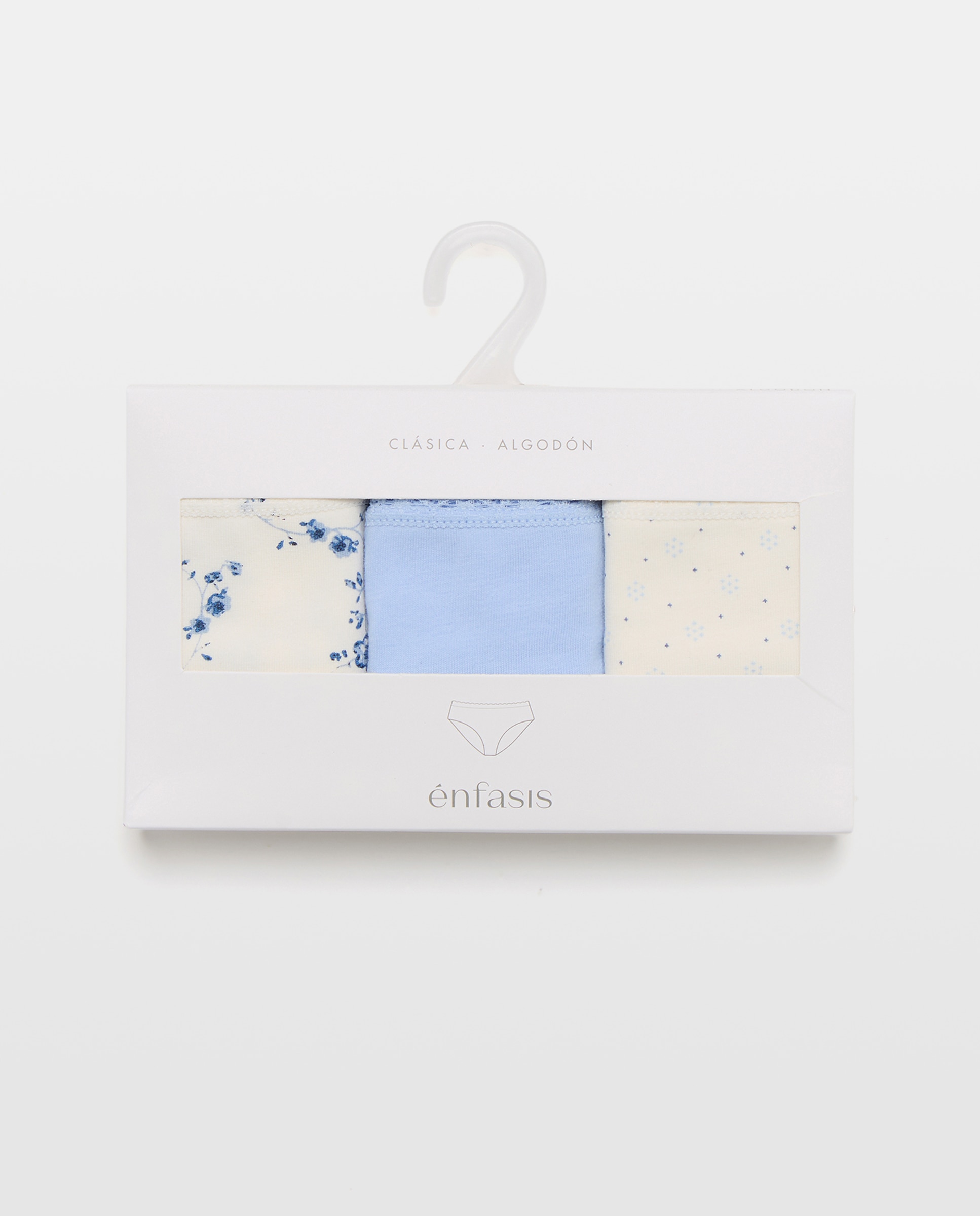 Pack de 3 Cuecas com Detalhe de Elástico Azul-6
