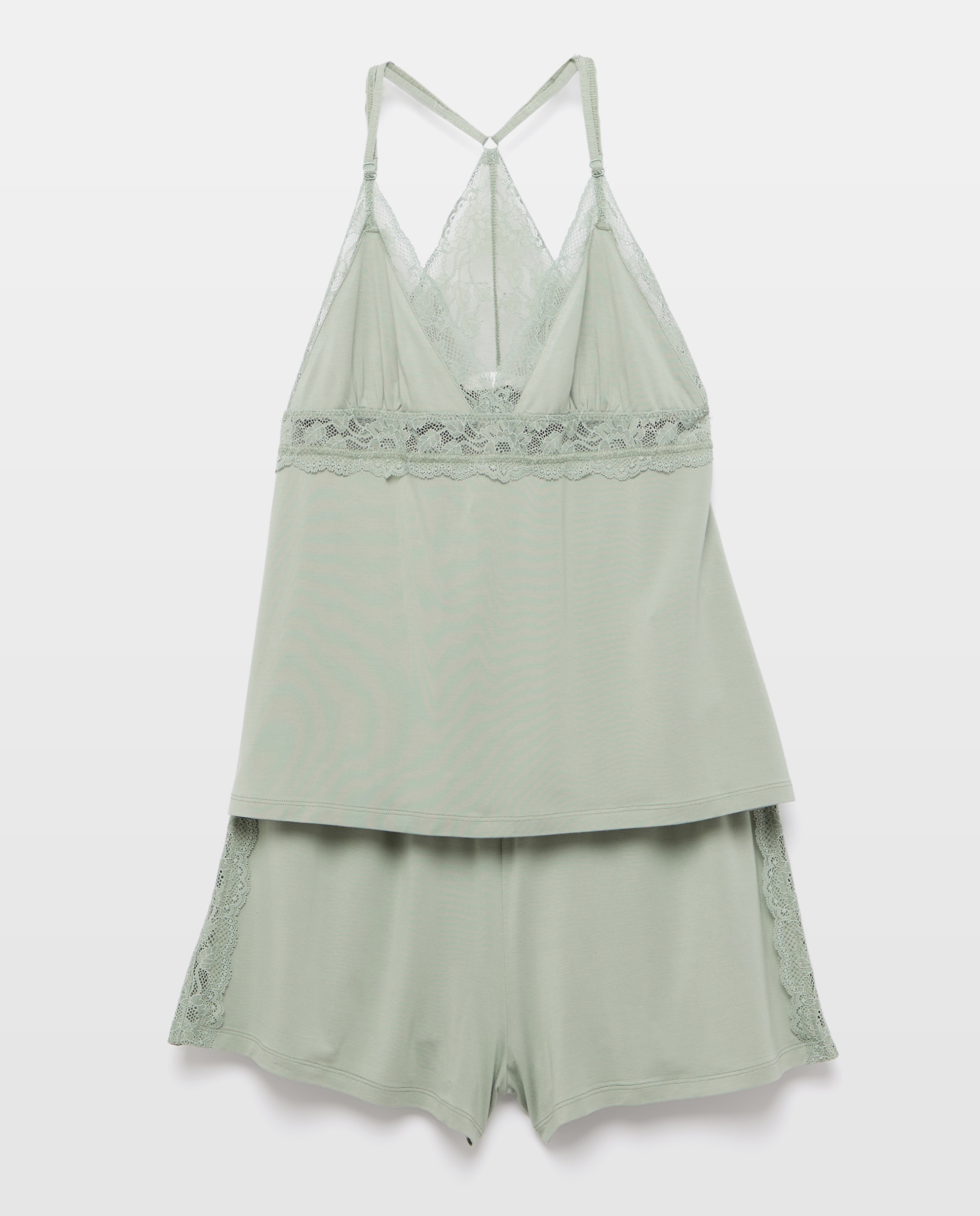 Camisa de Dormir de Viscose com Estampado Verde-3