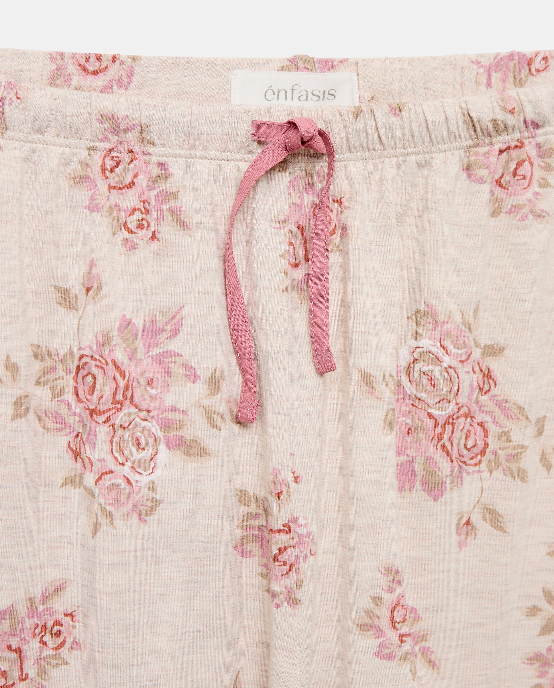 Pijama de mujer floral de tirantes - Énfasis - Rosa Rosa-5