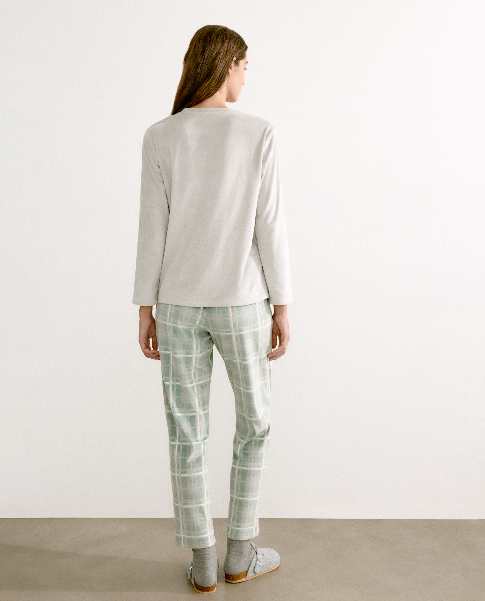 Pijama completo estampado Cinzento-claro-2