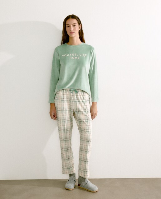 Imagen 0 de Pijama completo estampado de mujer