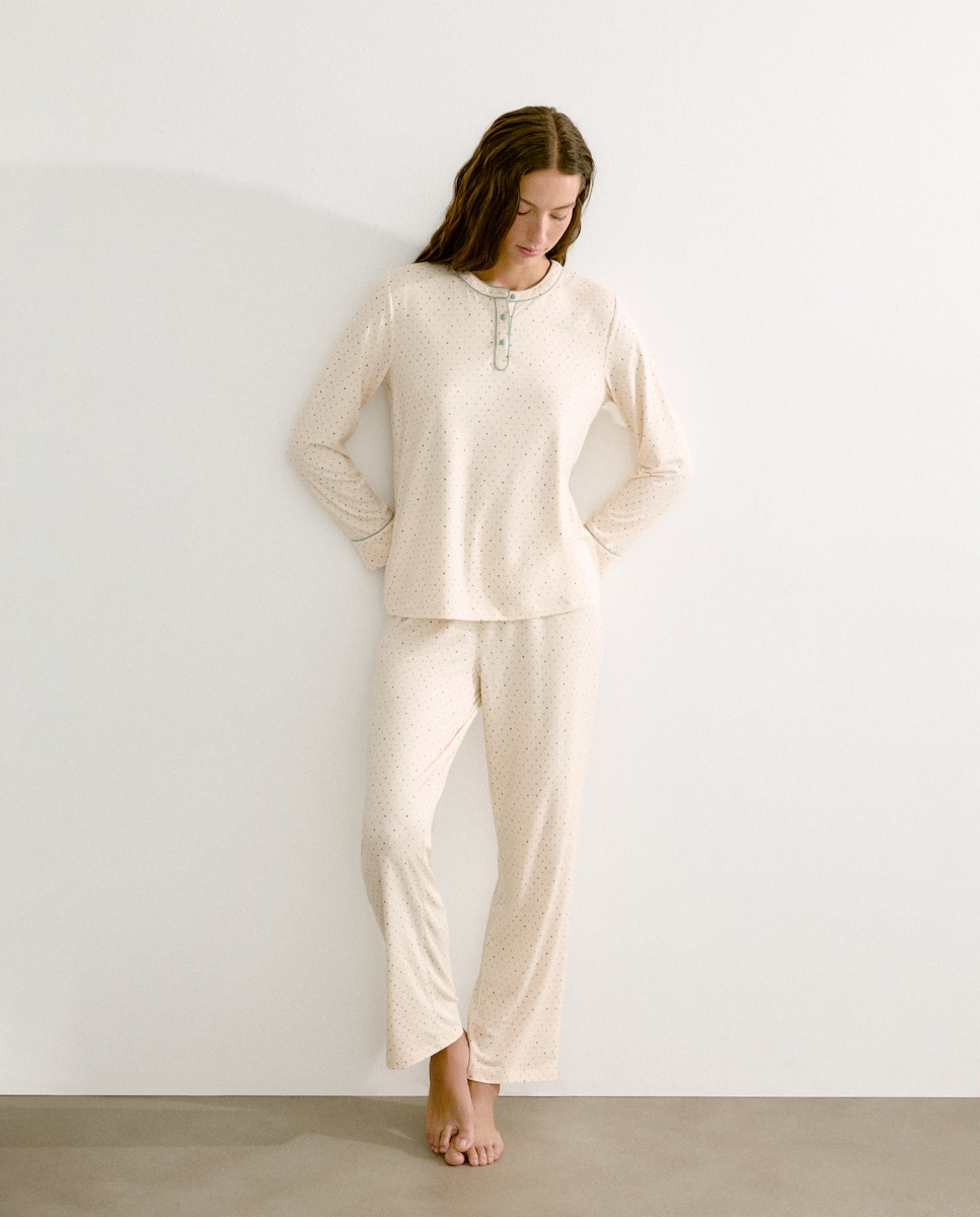 Pijama às Bolinhas Branco-2