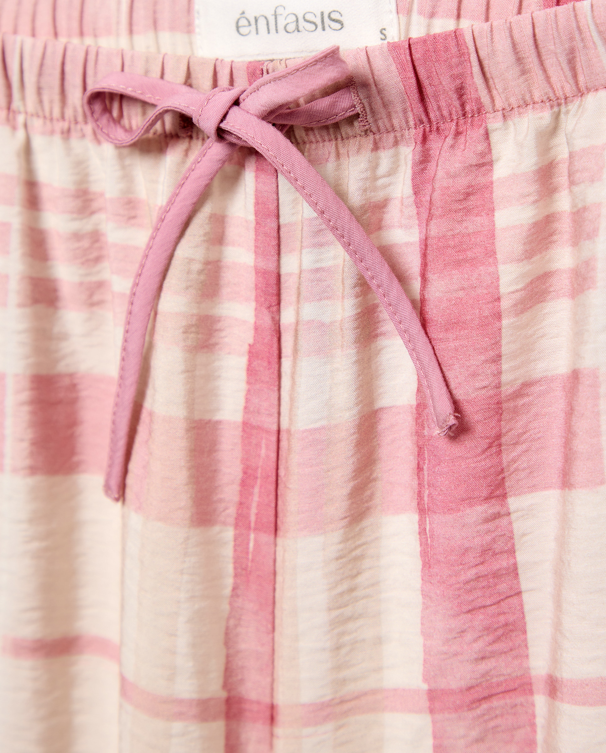 Pijama de mujer con cuello mao - Énfasis - Rosa Rosa-4