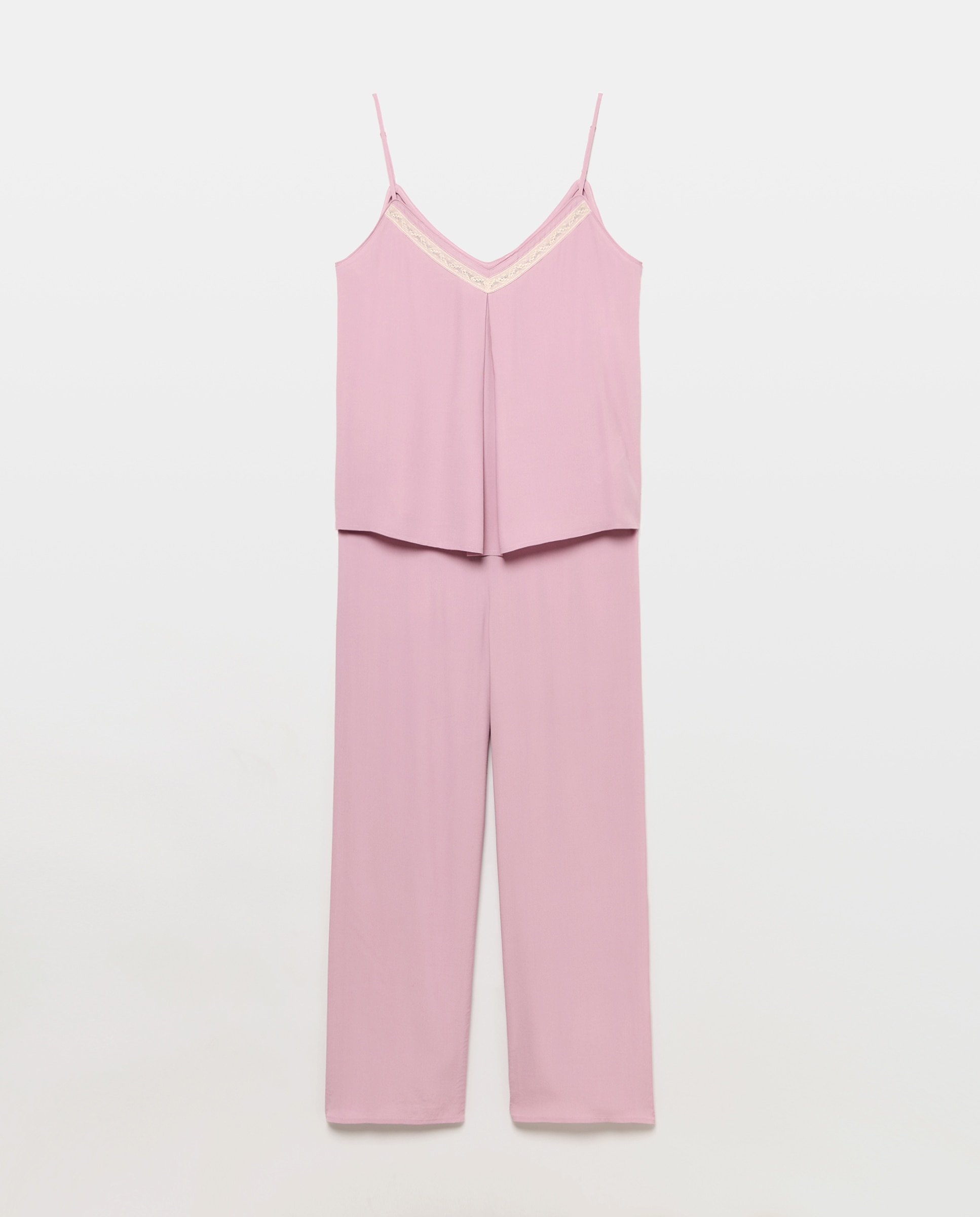 Pijama Liso de Alças 200 Rosa-3