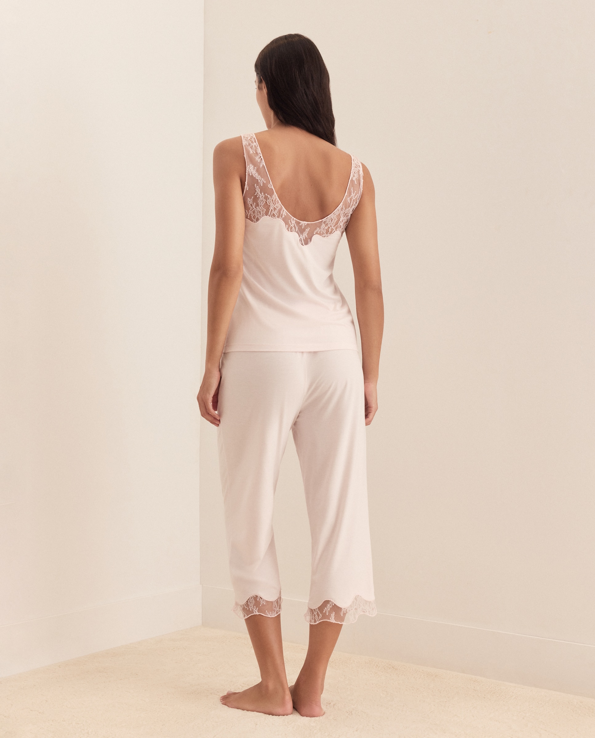 Pijama Liso de Alças Rosa-claro-3