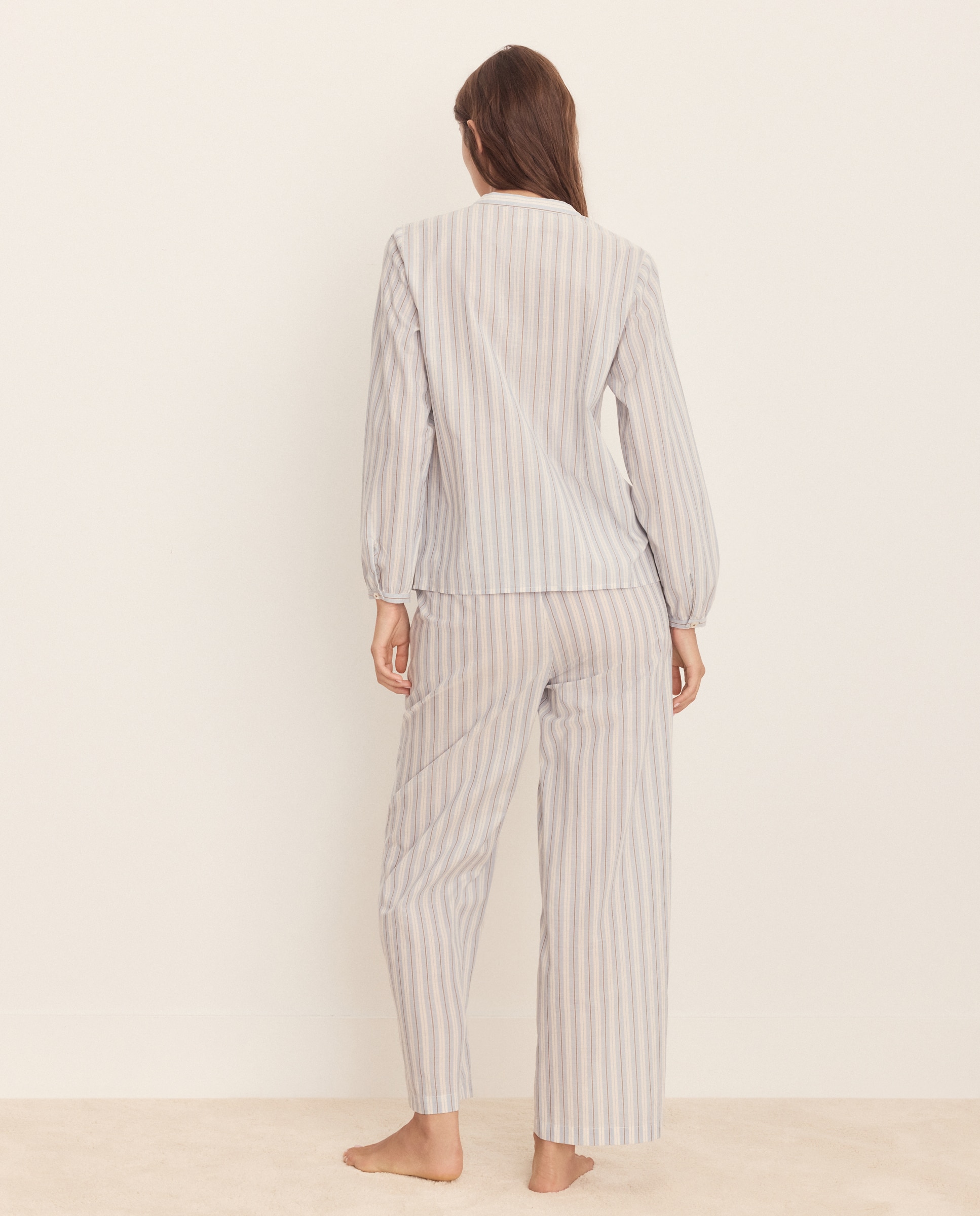 Pijama de mujer de rayas - Énfasis - Azul Azul-3