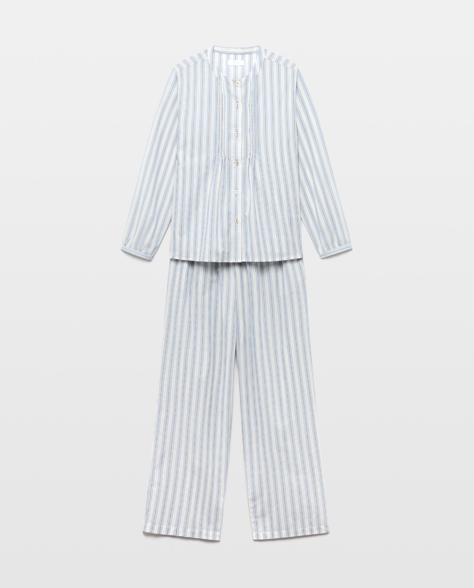 Pijama de mujer de rayas - Énfasis - Azul Azul-4