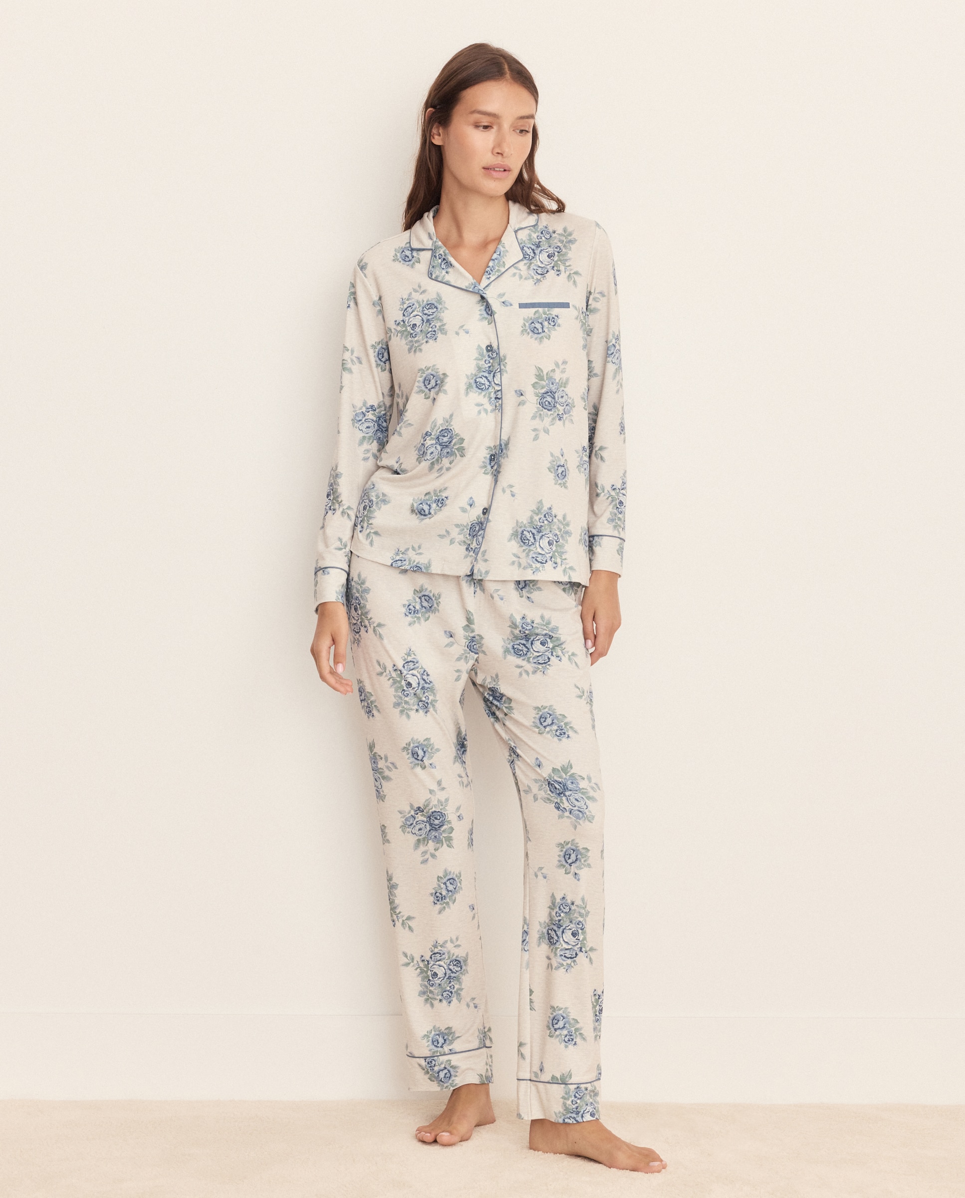 Pijama com botões Verde-2