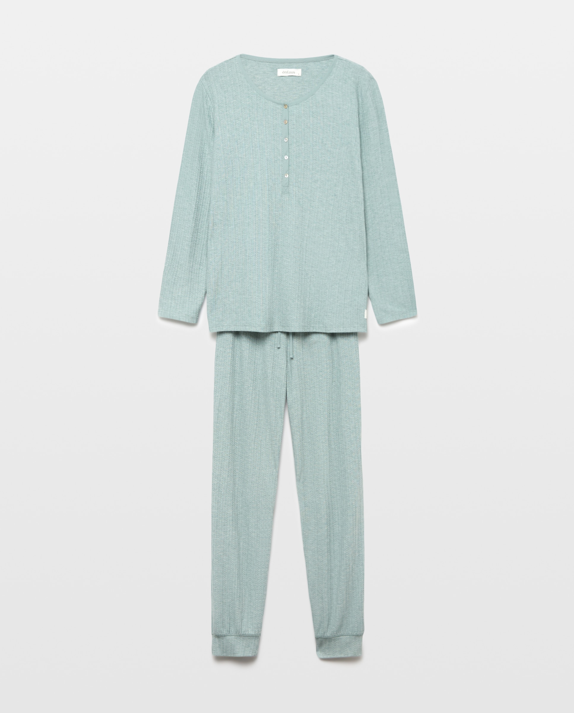Pijama com botões 510 Verde Claro-3