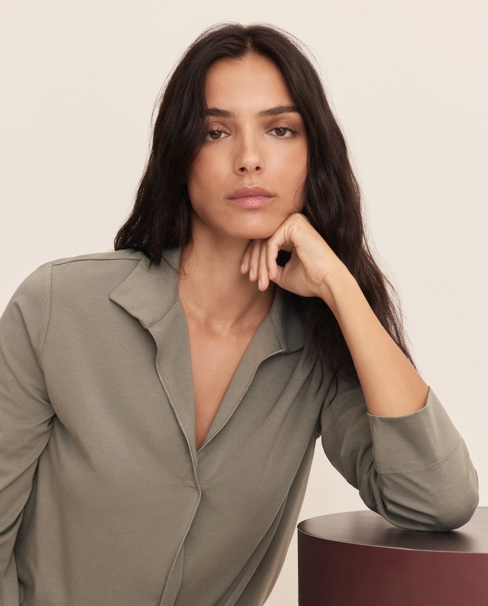 Pijama Camiseiro com Detalhes Verde-3