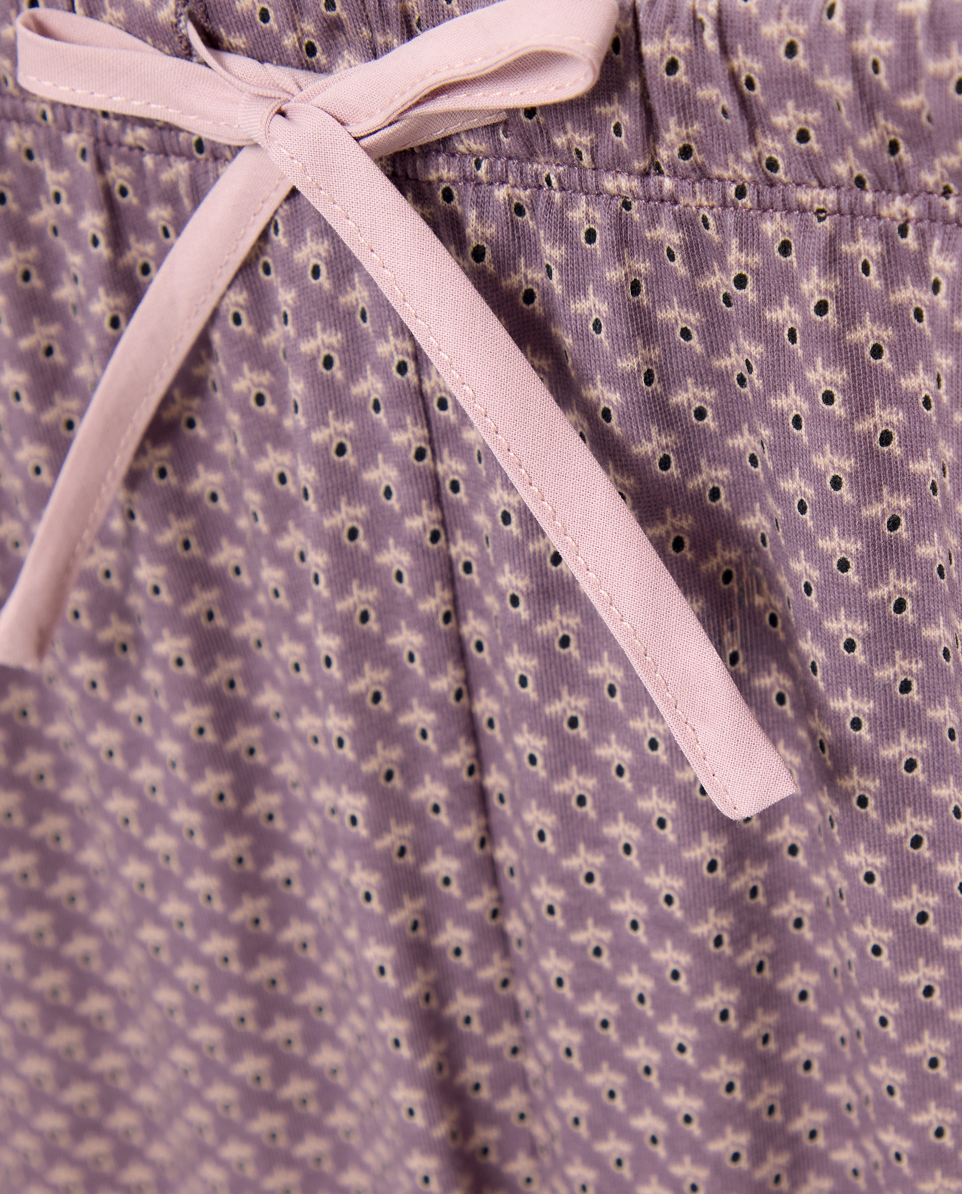 Pijama com Botões e Estampado Rosa-4