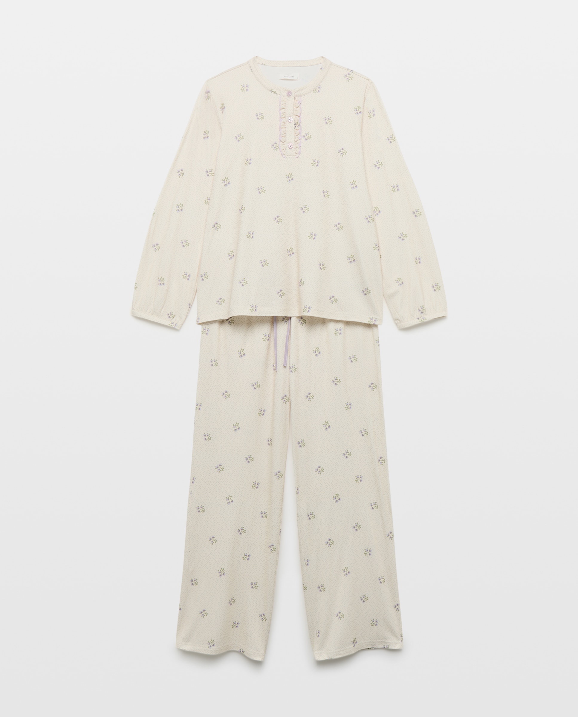 Pijama completo estampado de mujer - Énfasis - Multicolor Multicolor-3