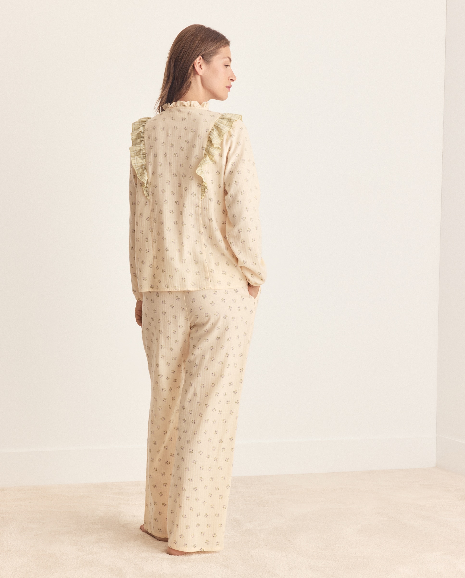 Pijama completo estampado de mujer - Énfasis - Morado Morado-2